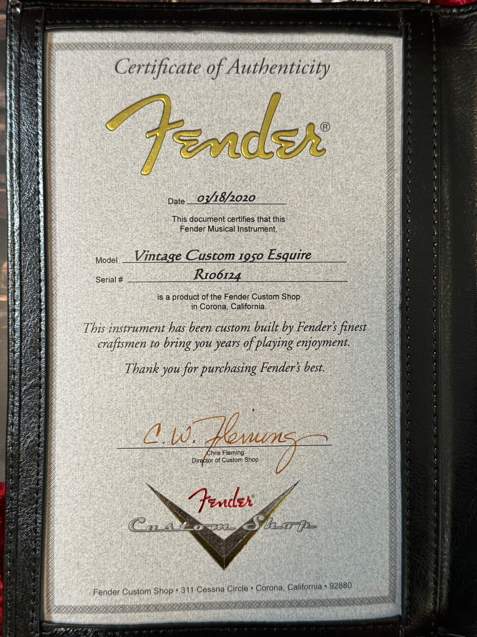Fender Custom Shop ’50 Vintage Custom Double Esquire NOS 2020 Nocaster Blonde