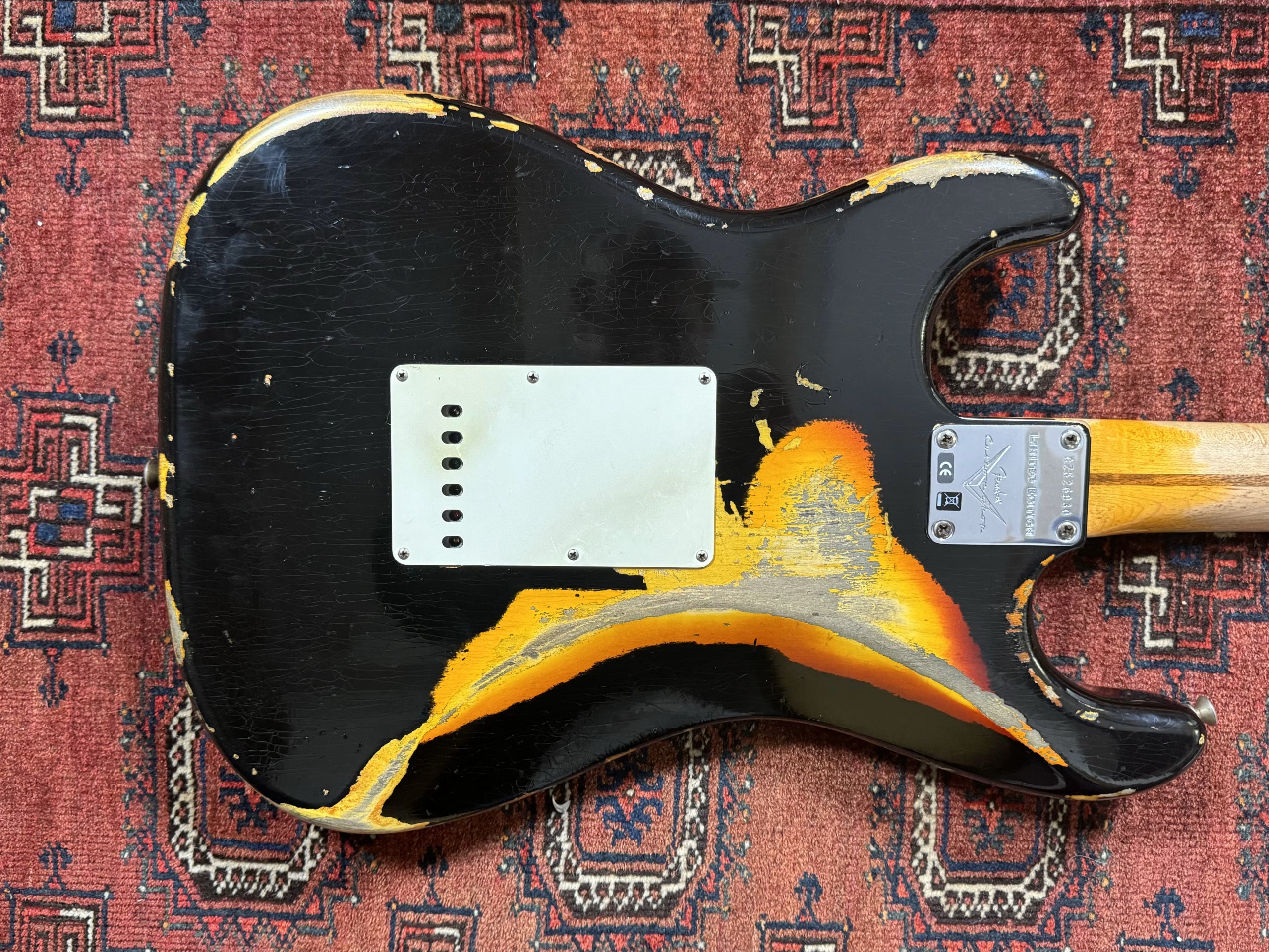 SOLD - 2016 Fender Custom Shop Mischief Maker LTD Heavy Relic Black over Sunburst
