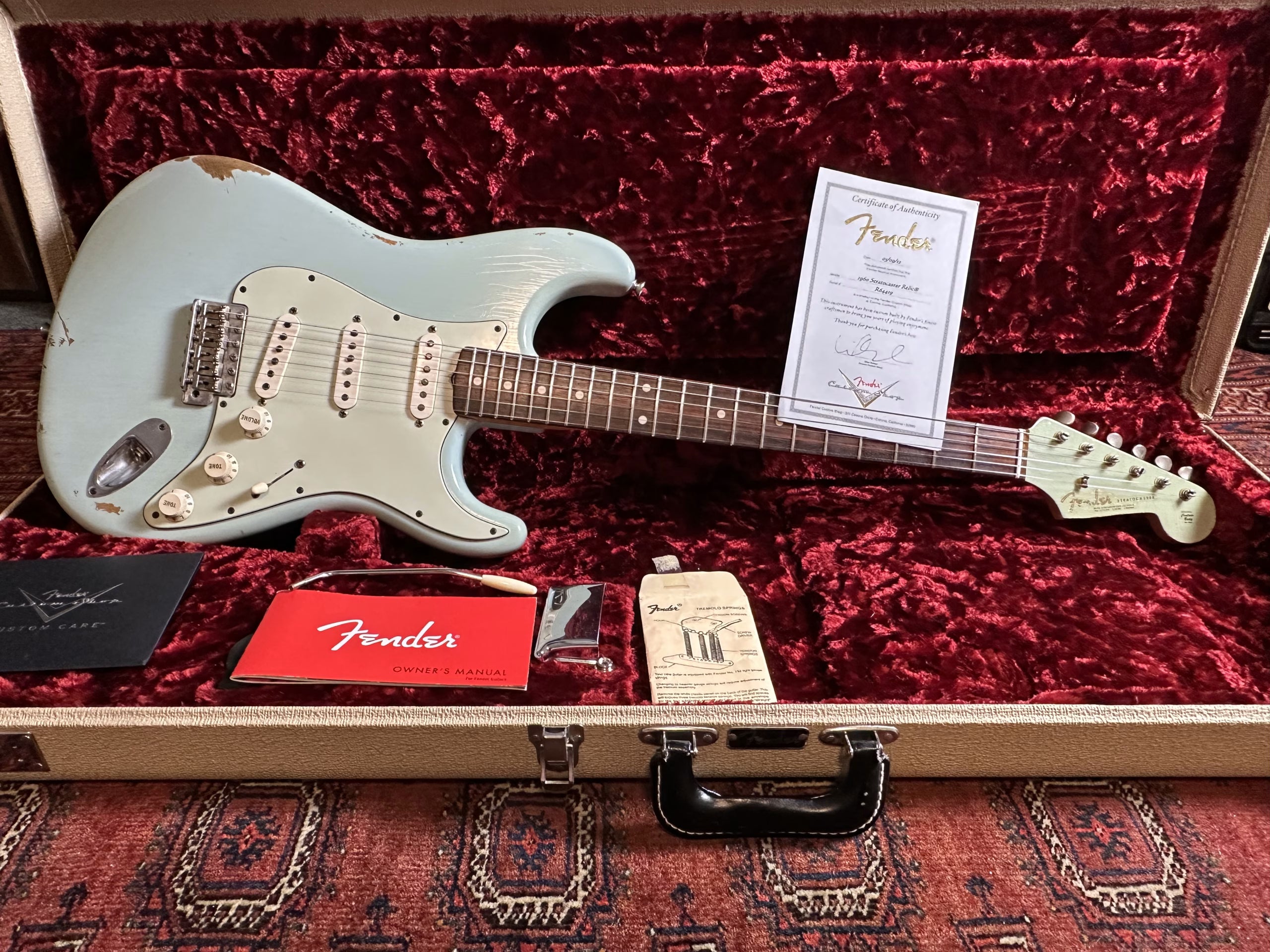 Fender Custom Shop '60 Relic Stratocaster 2012 Sonic Blue with matching headstock
