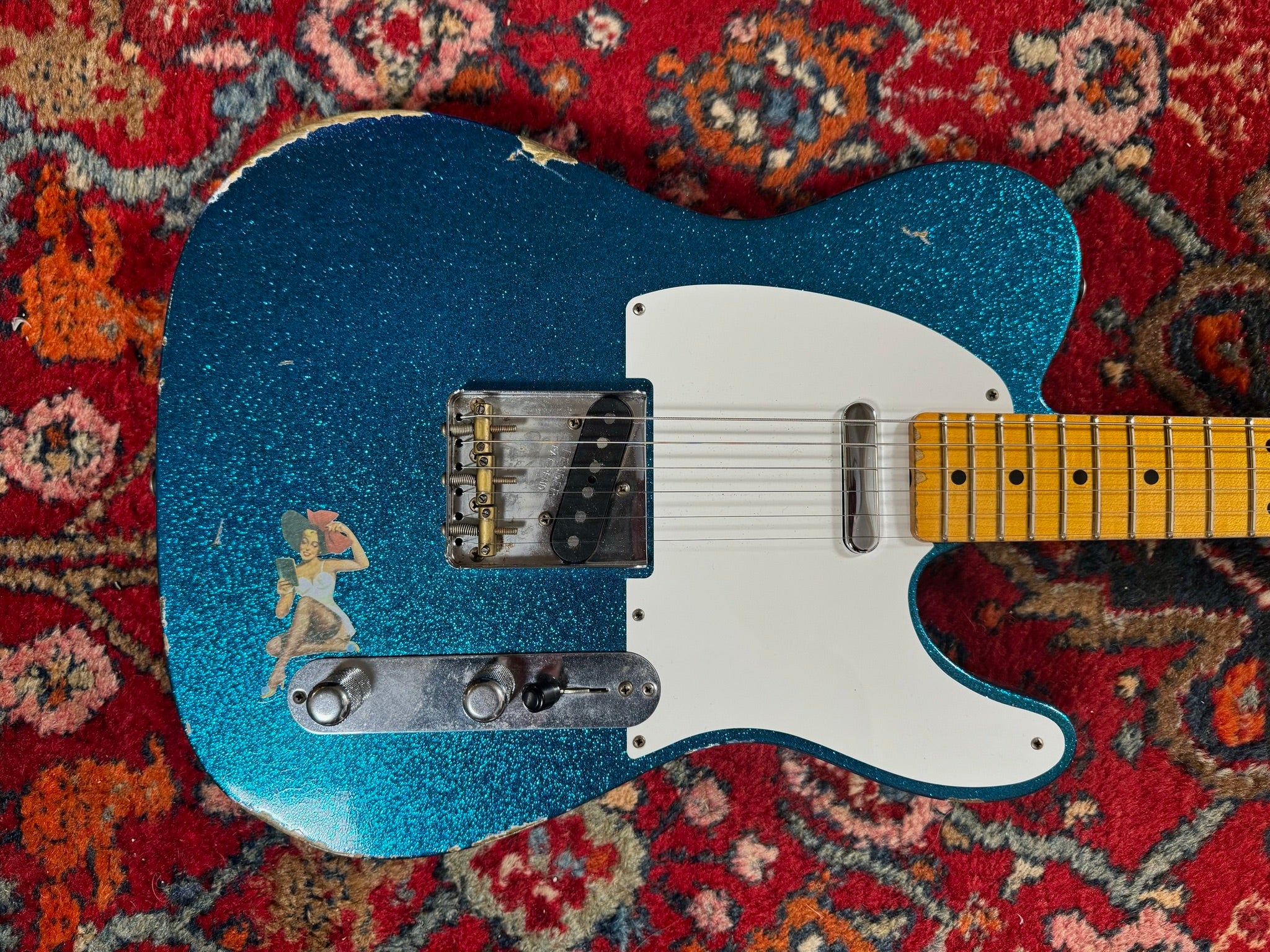 Fender Custom Shop ’55 Double Esquire LTD Relic 2015 Aged Sparkle Blue