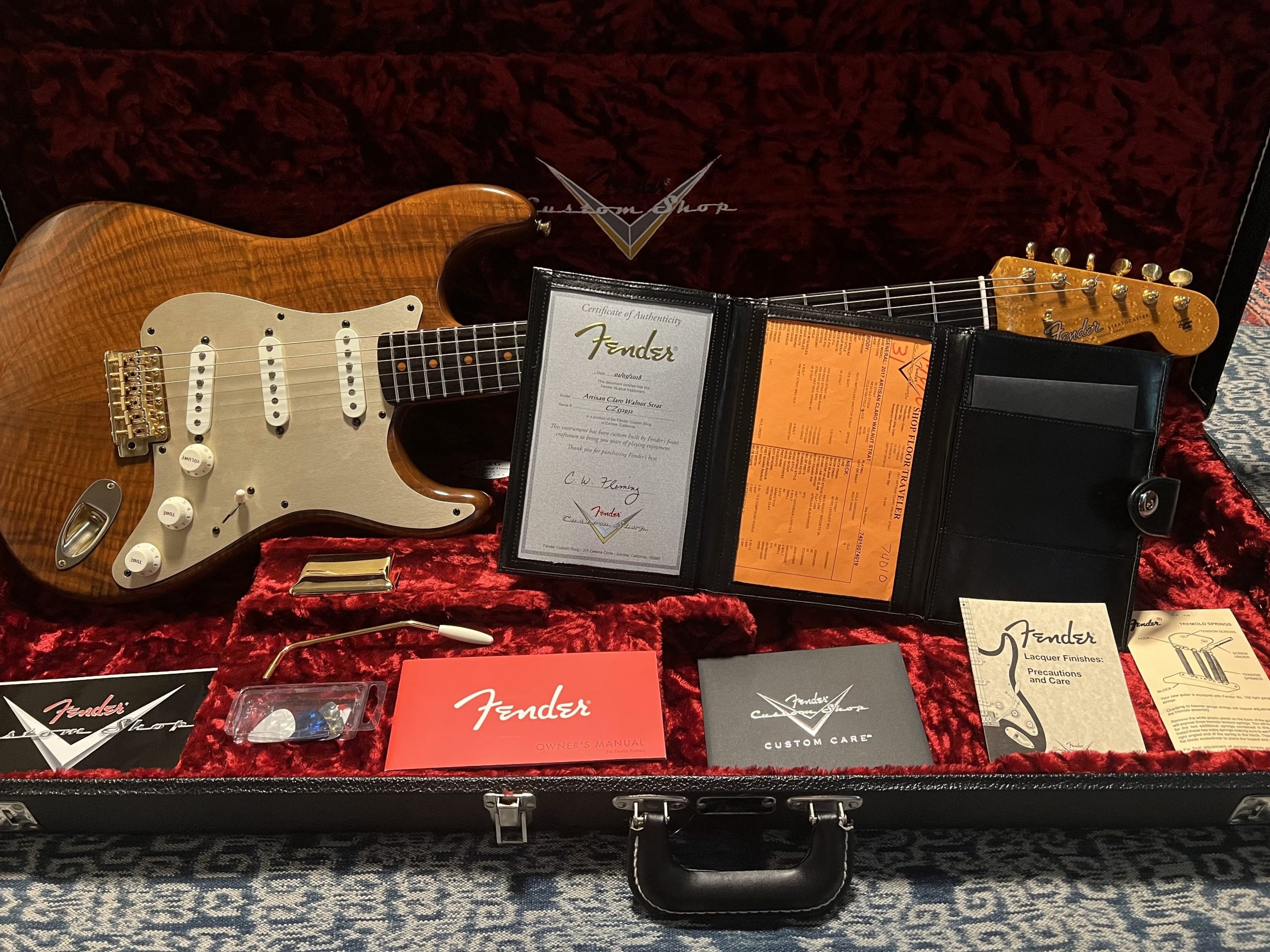 SOLD - 2018 Fender Custom Shop Artisan Claro Walnut Stratocaster