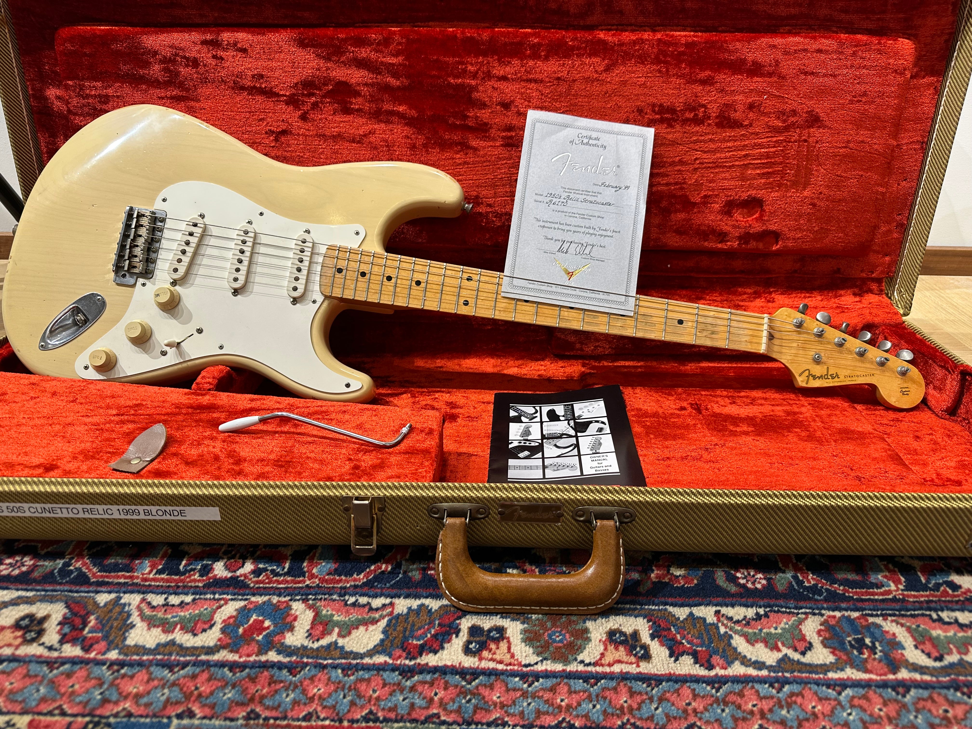 Fender Custom Shop '50s Cunetto Relic Stratocaster 1999 Vintage Blonde