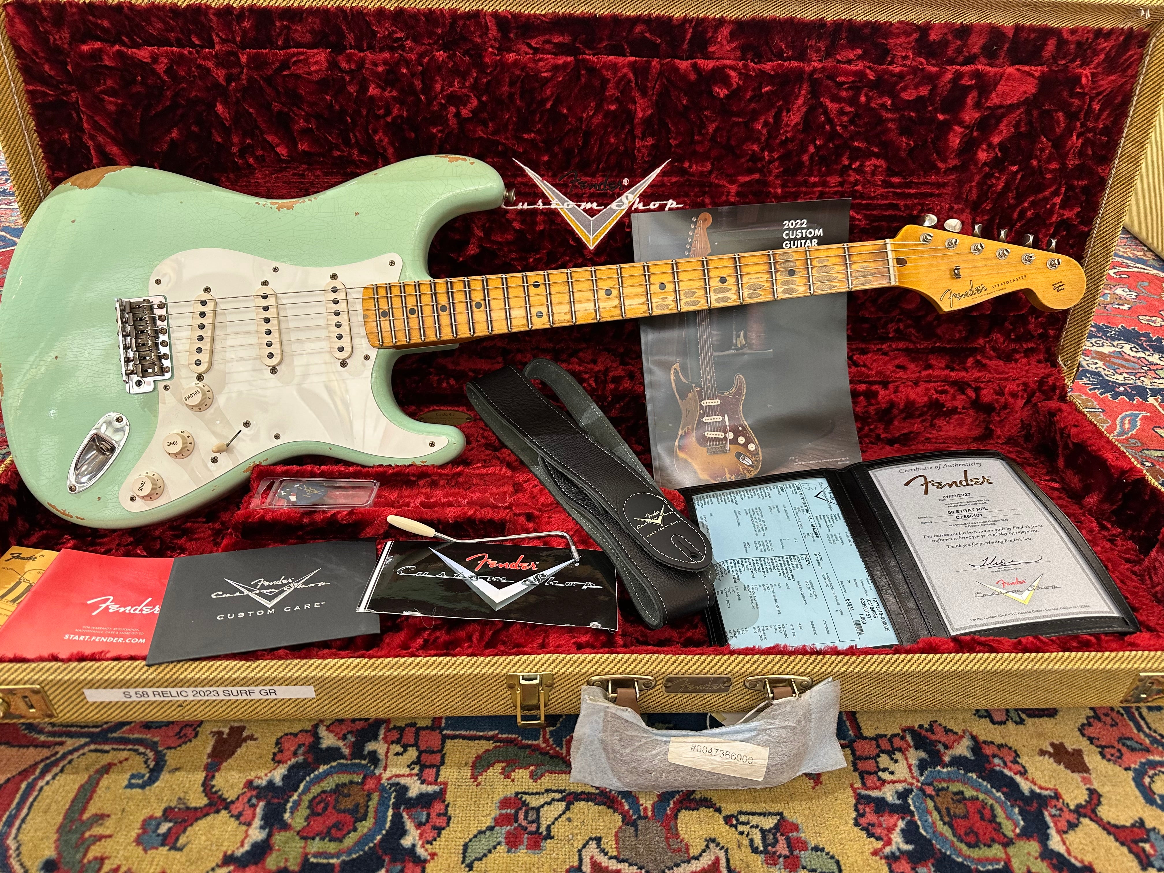 Fender Custom Shop '58 Relic Stratocaster 2023 Surf Green