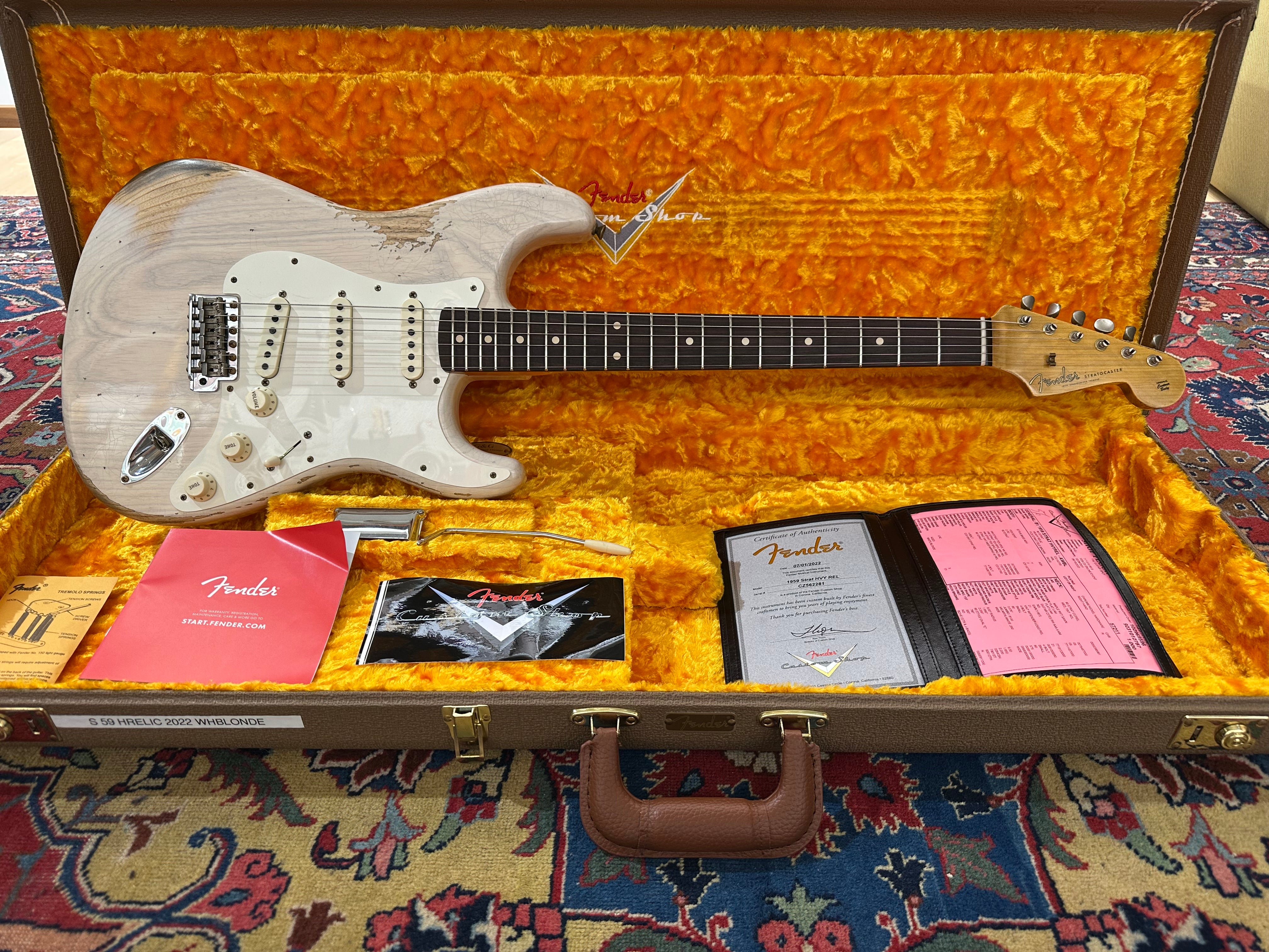 Fender Custom Shop '59 Heavy Relic Stratocaster 2022 Aged White Blonde