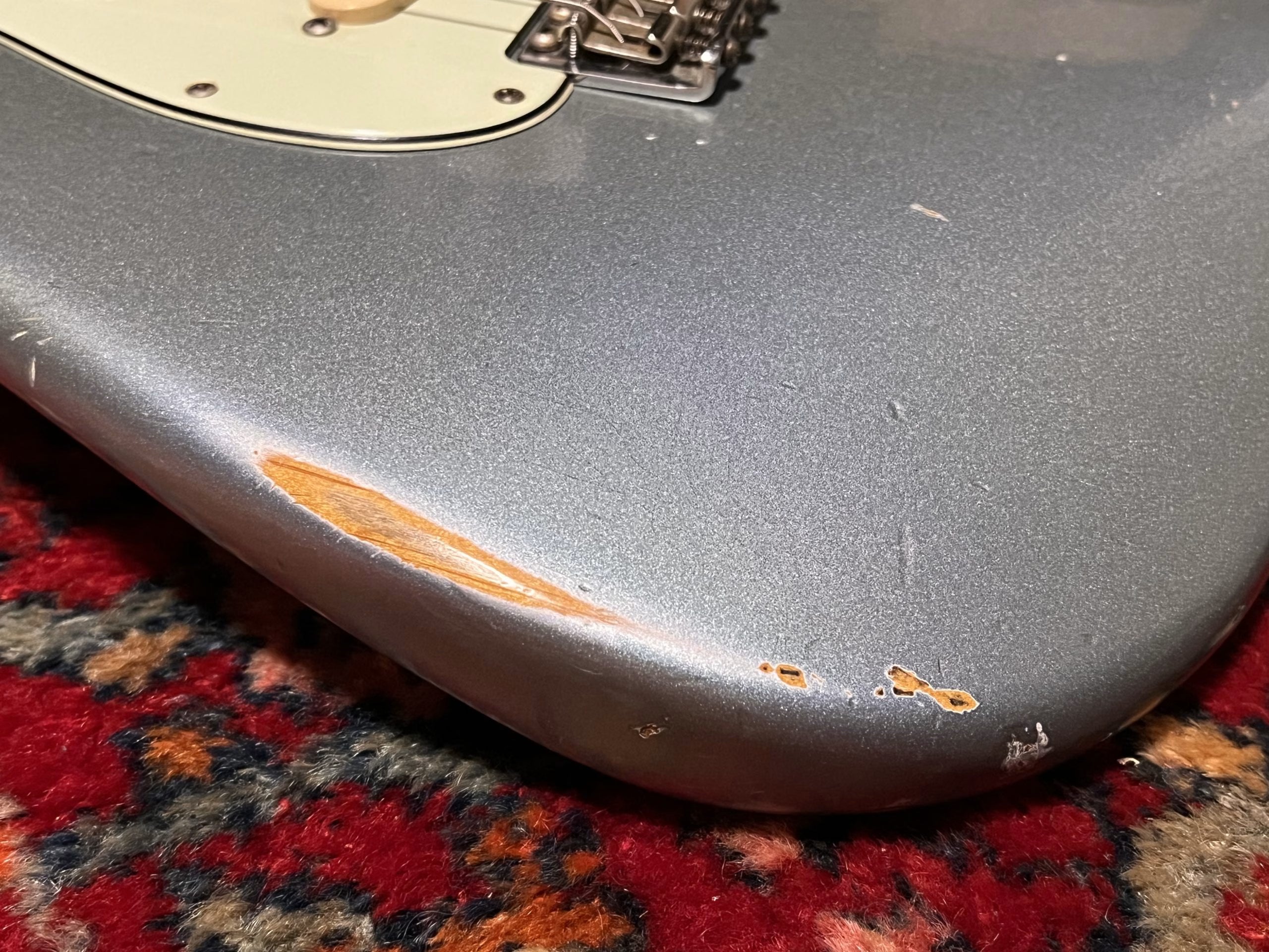 SOLD - 2004 Fender Custom Shop 60 Relic Stratocaster Ice Blue Metalic with matching headstock