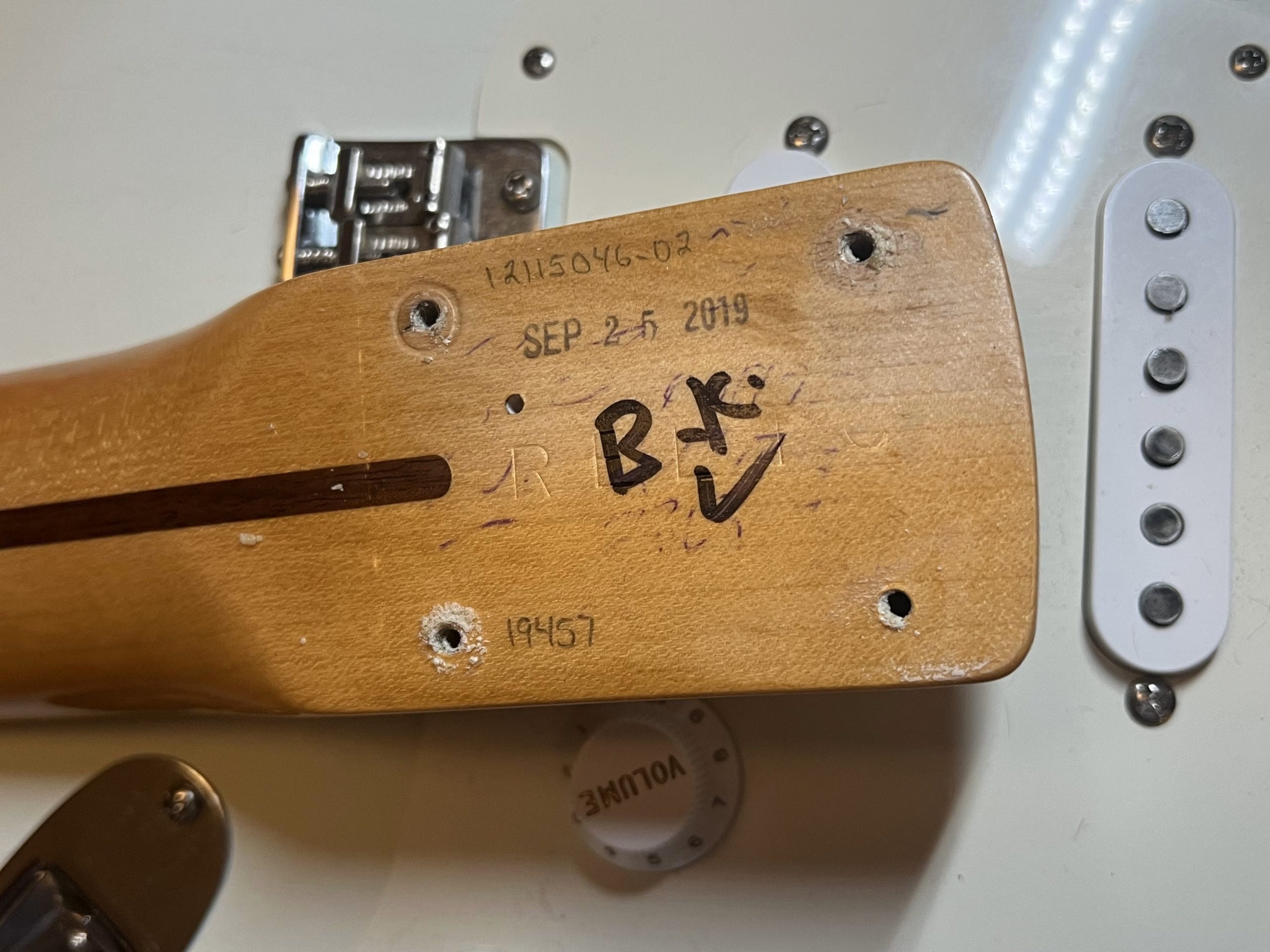 Fender Custom Shop '57 C-shape neck Journeyman Stratocaster 2019 Olympic White