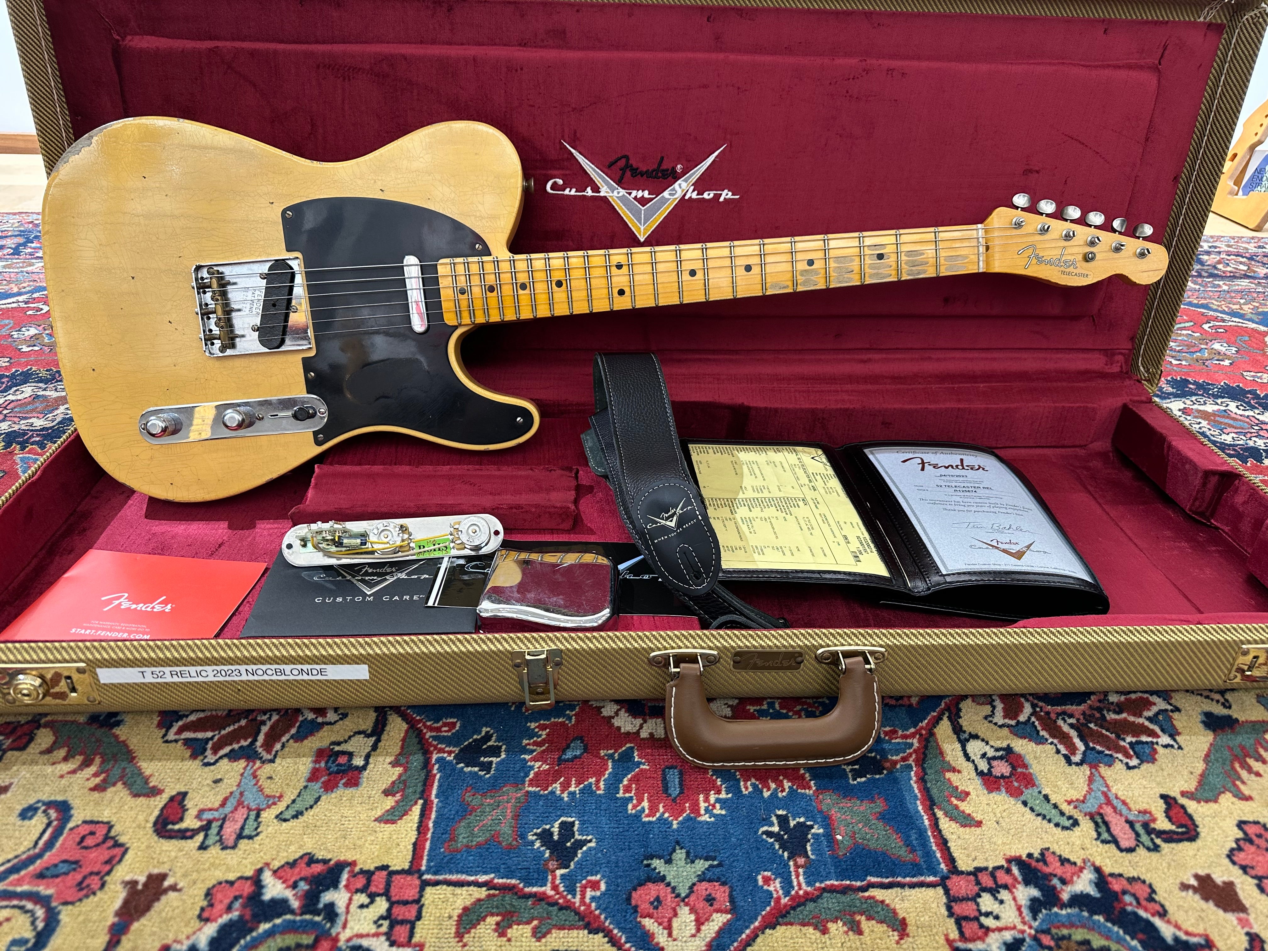 Fender Custom Shop '52 Relic Telecaster 2023 Nocaster Blonde