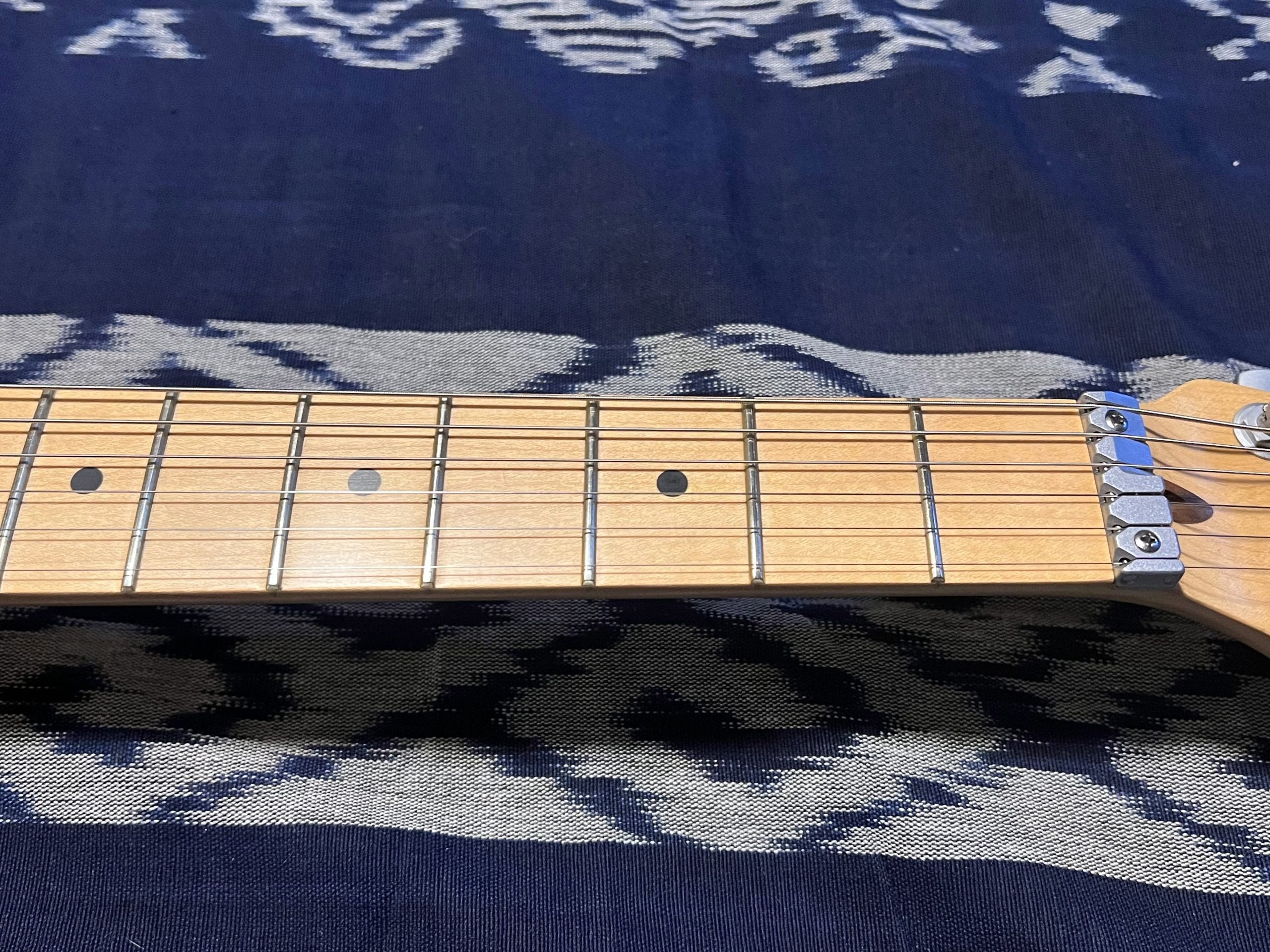 SOLD - 1988 Strat Plus Graffiti Yellow - Never played