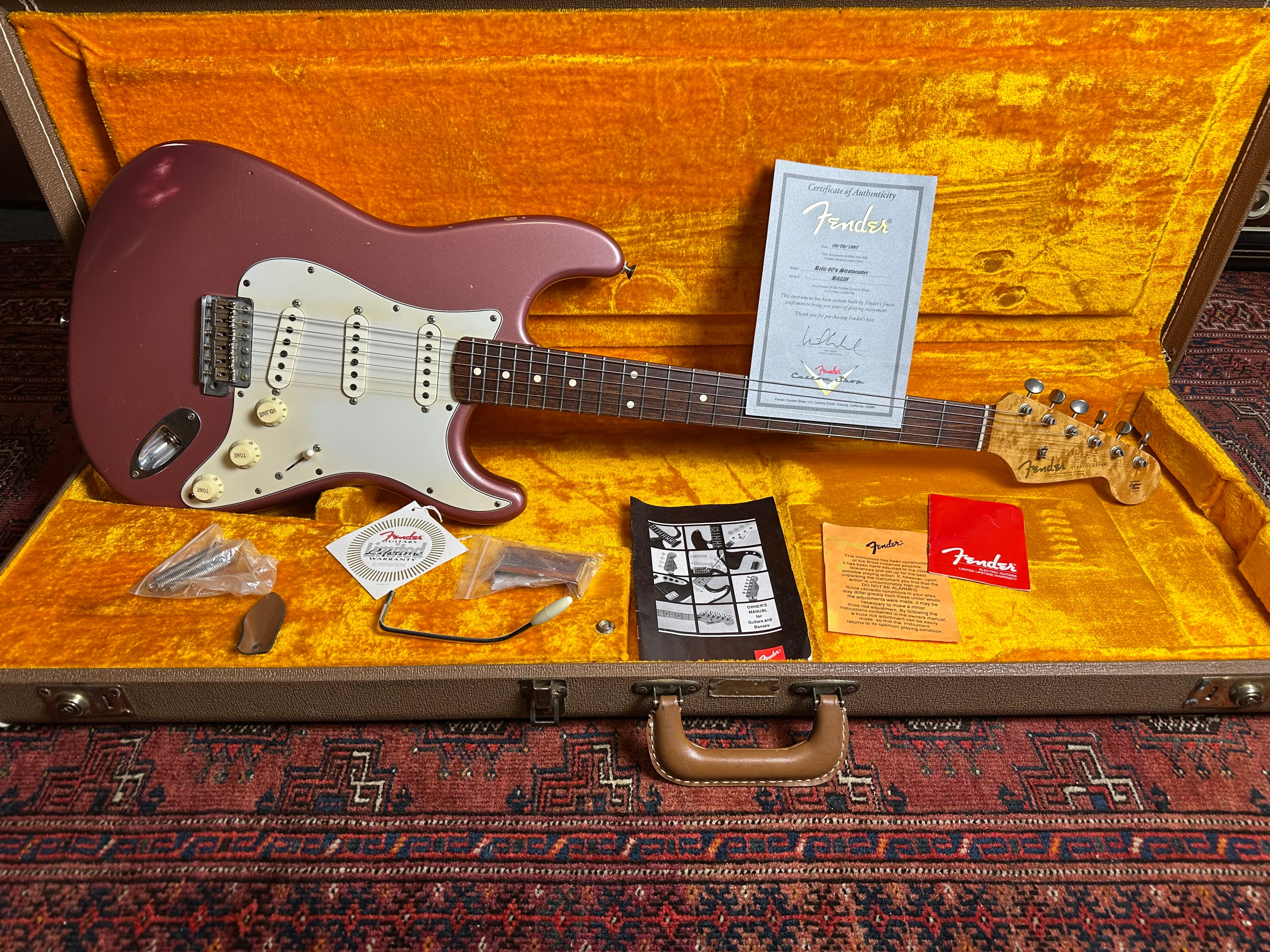 Fender Custom Shop '60 Cunetto Relic Stratocaster 1997 Burgundy Mist