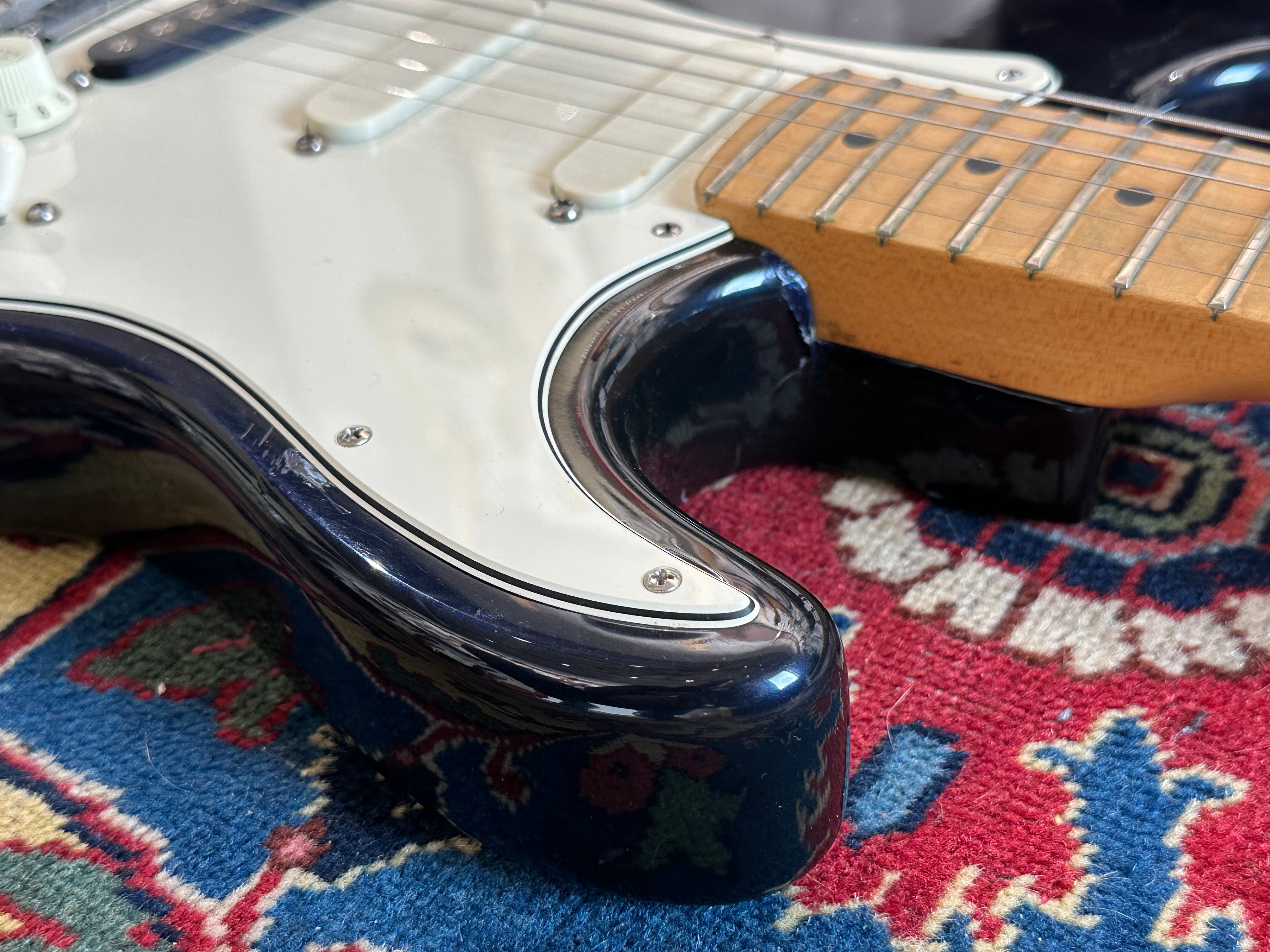 Fender Strat Plus Stratocaster 1992 Refinished Midnight Blue