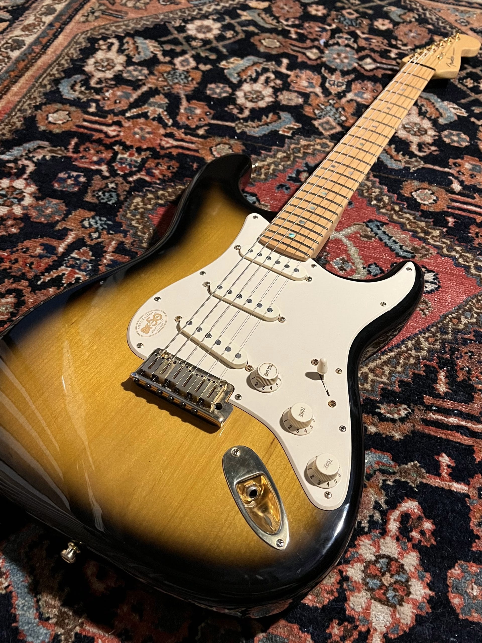 SOLD - 2004 Fender 50th Anniversary American Deluxe Stratocaster Two Tone Sunburst