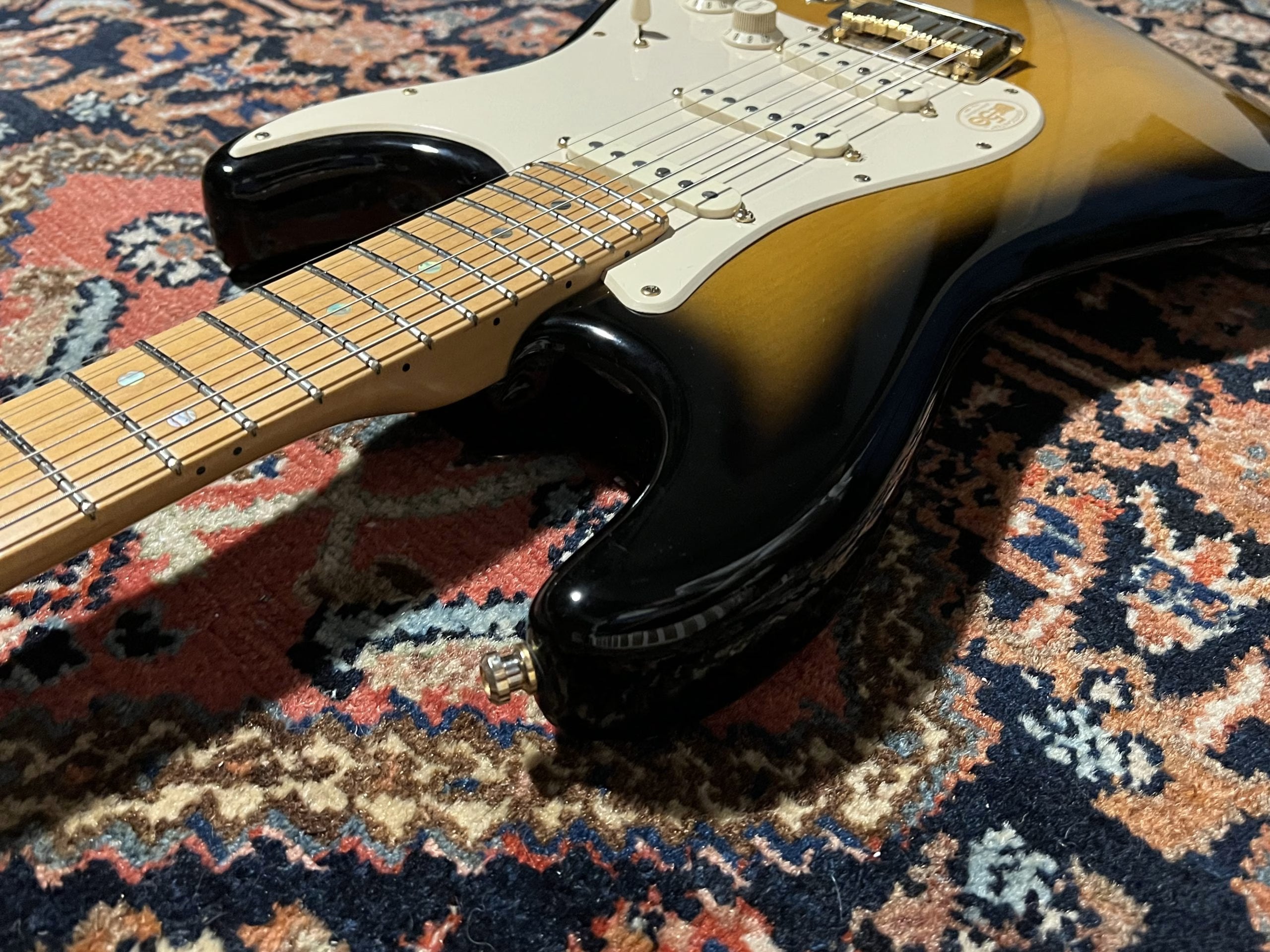 SOLD - 2004 Fender 50th Anniversary American Deluxe Stratocaster Two Tone Sunburst