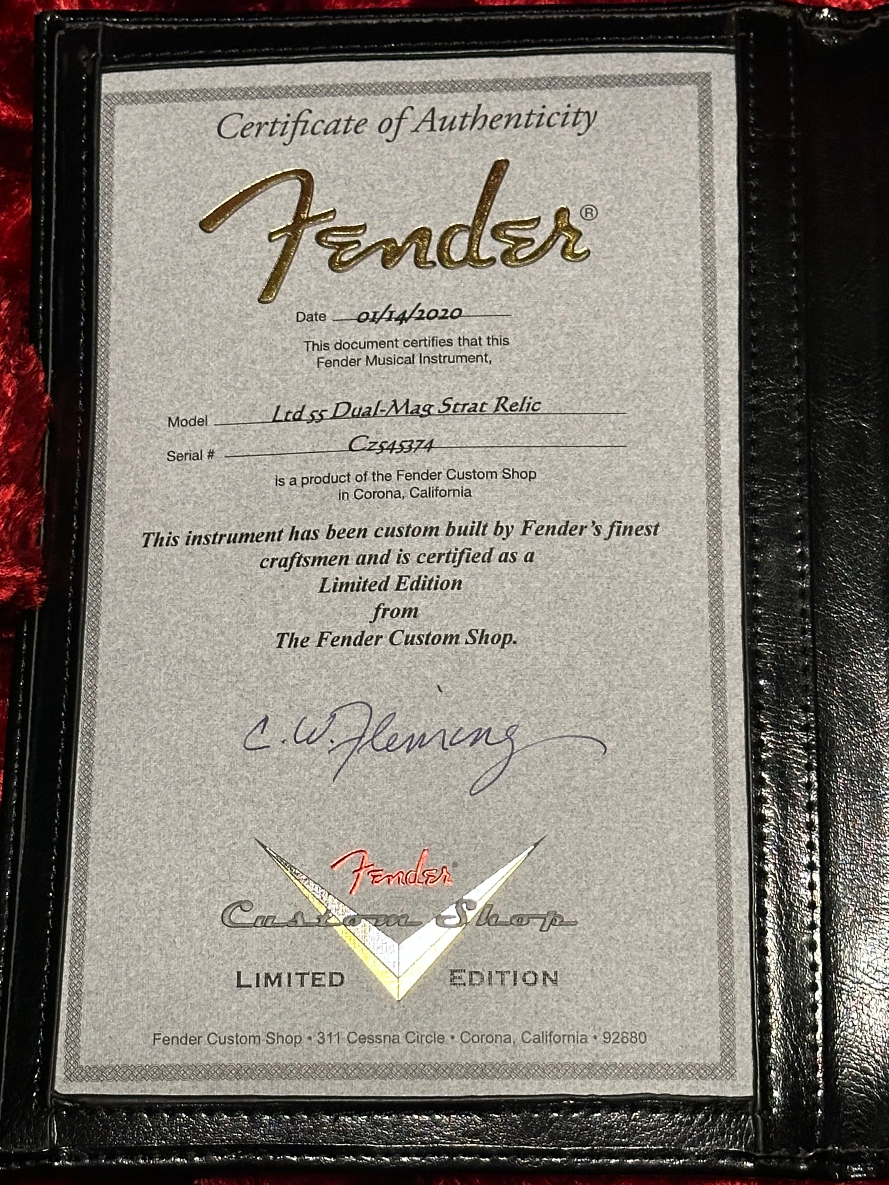 Fender Custom Shop '55 NAMM LTD Relic Stratocaster 2020 Inca Silver