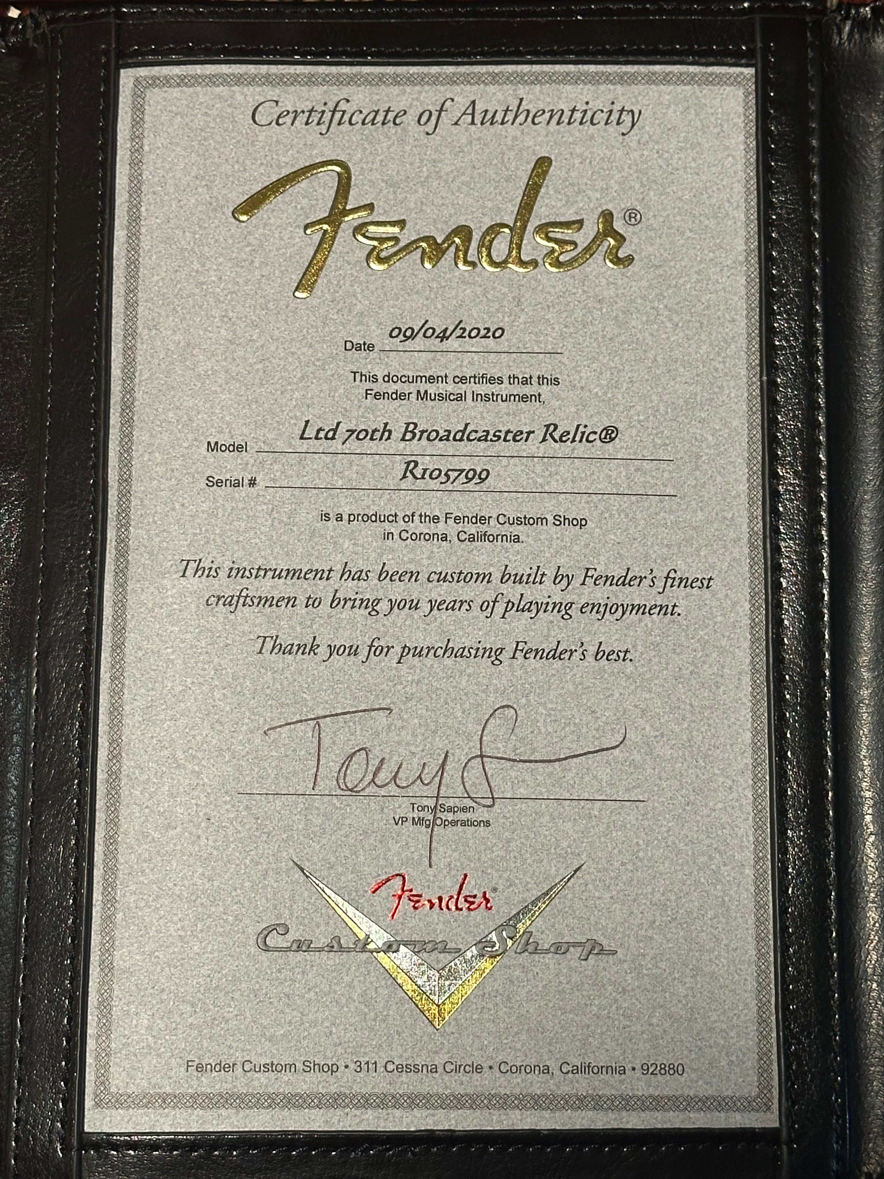 Reserved - Fender Custom Shop '50 LTD 70th Anniversary Heavy Relic Broadcaster 2020 Nocaster Blonde