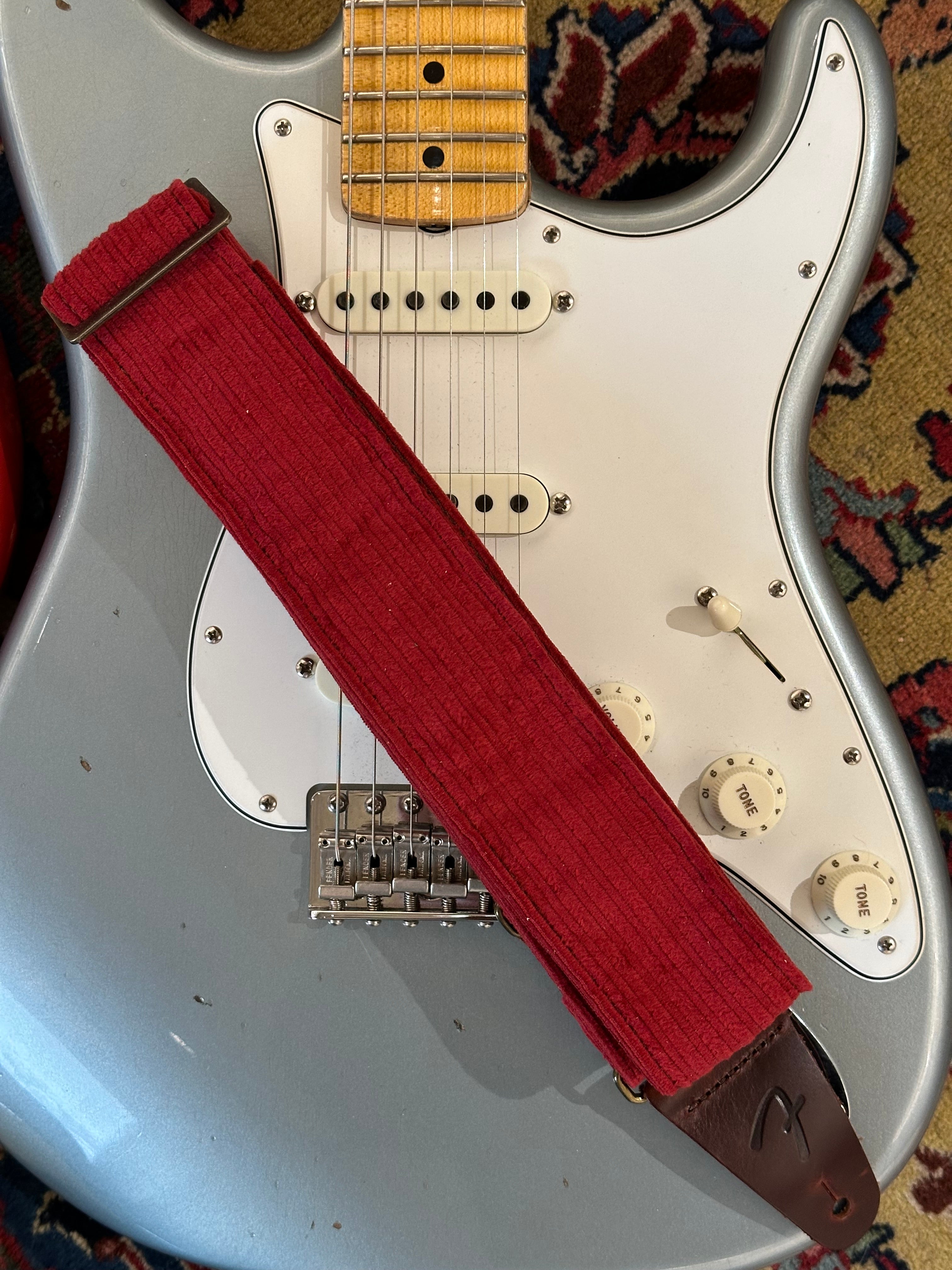 Fender Corduroy guitar strap, antique cherry