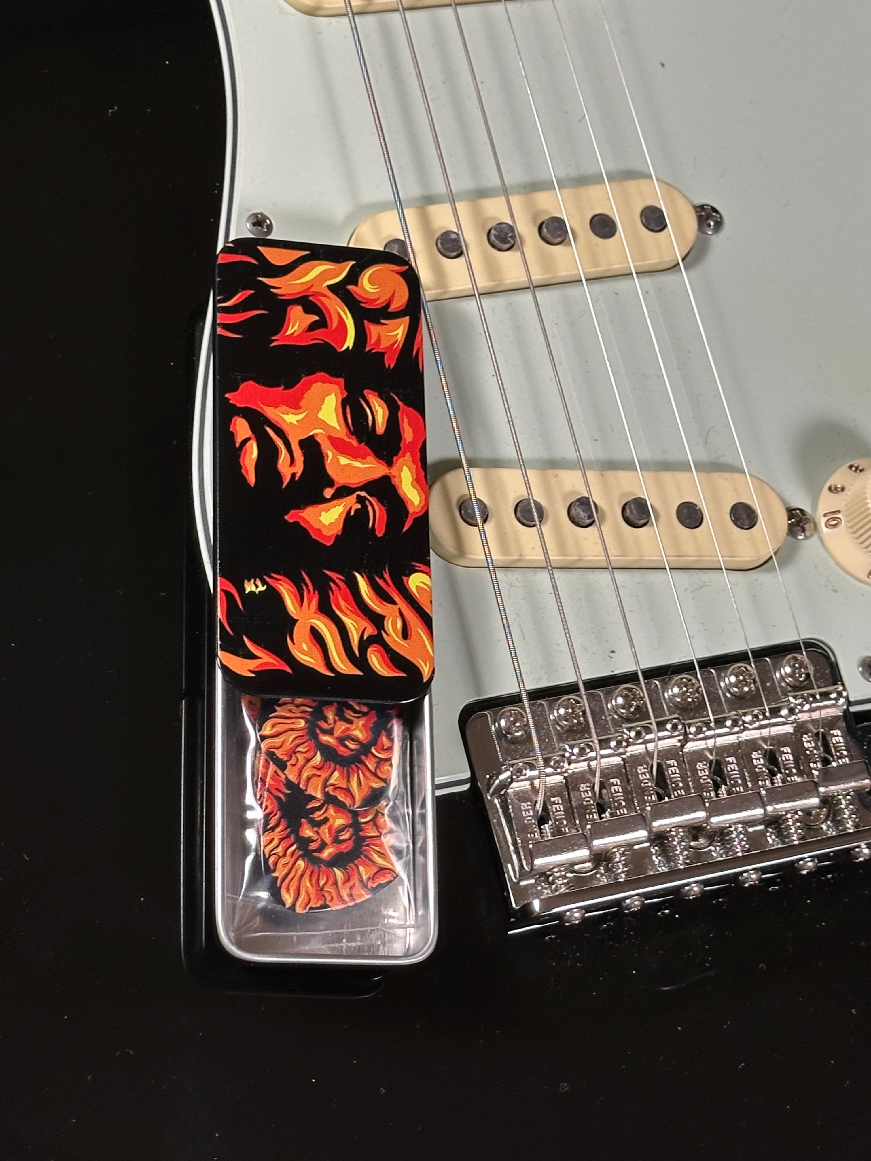 Dunlop '69 Psych Series Voodoo Fire Plectrum Pick Tin 6-Pack