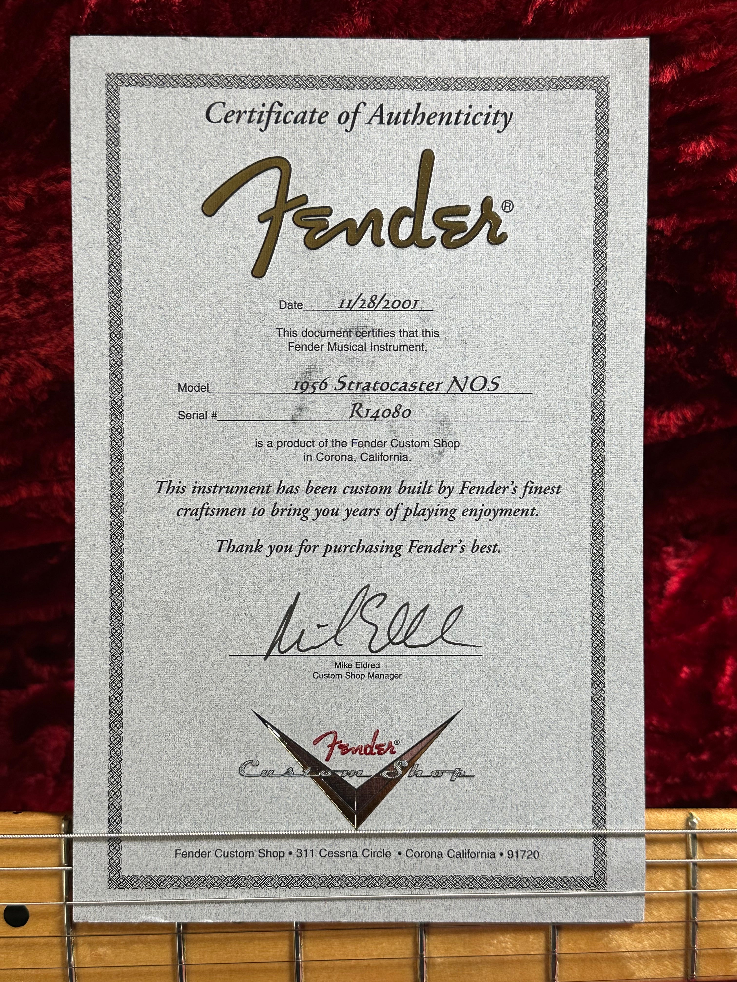 Fender Custom Shop '56 NOS Stratocaster 2001 Sunburst