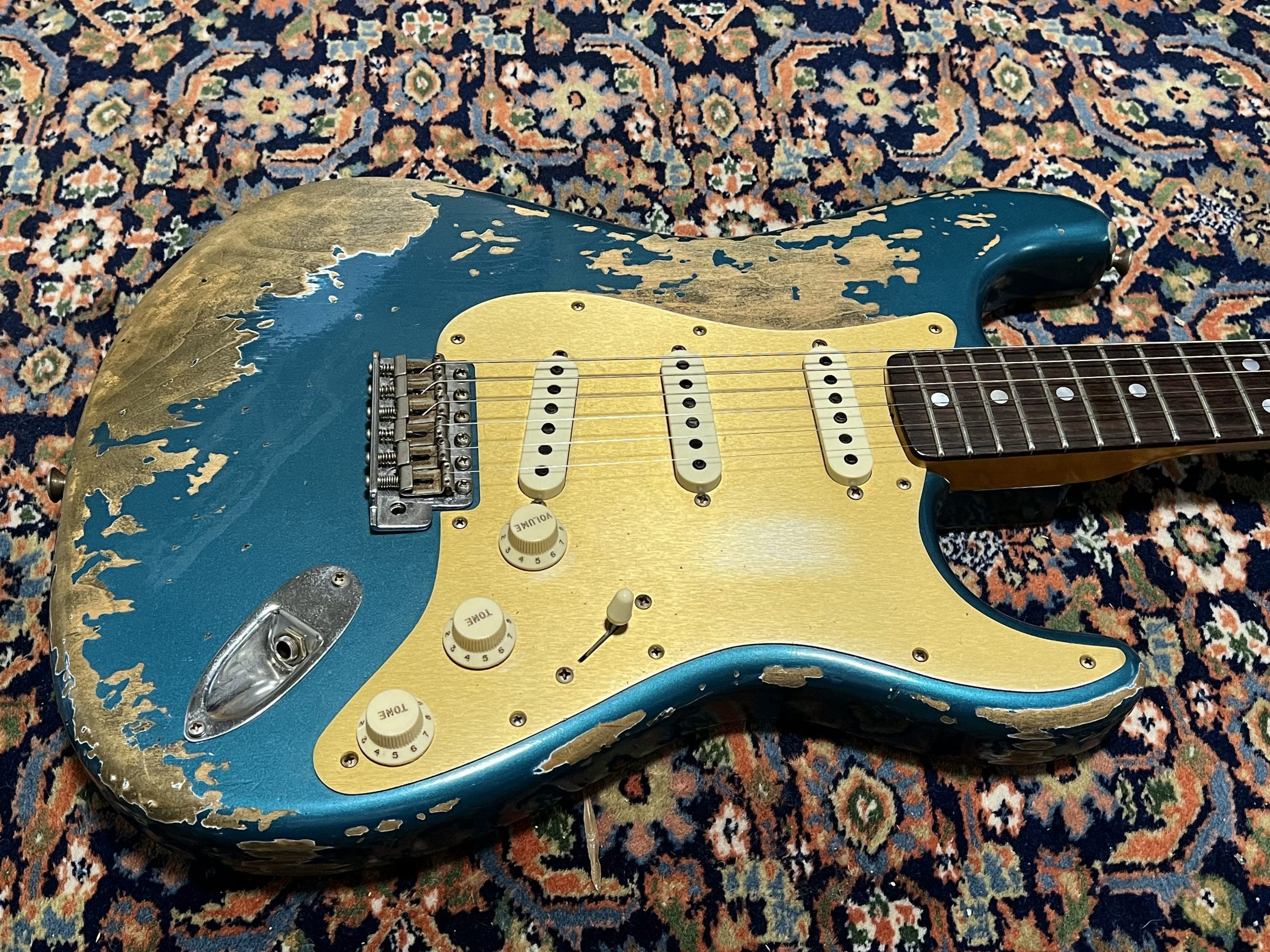 SOLD - 2019 Fender Custom Shop 66 Big Head NAMM LTD Super Heavy Relic Stratocaster Ocean Turquoise