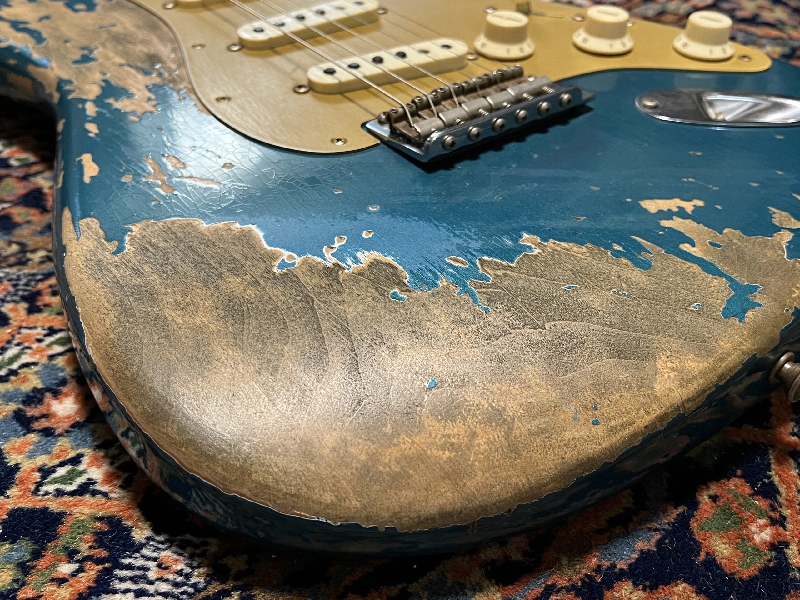 SOLD - 2019 Fender Custom Shop 66 Big Head NAMM LTD Super Heavy Relic Stratocaster Ocean Turquoise