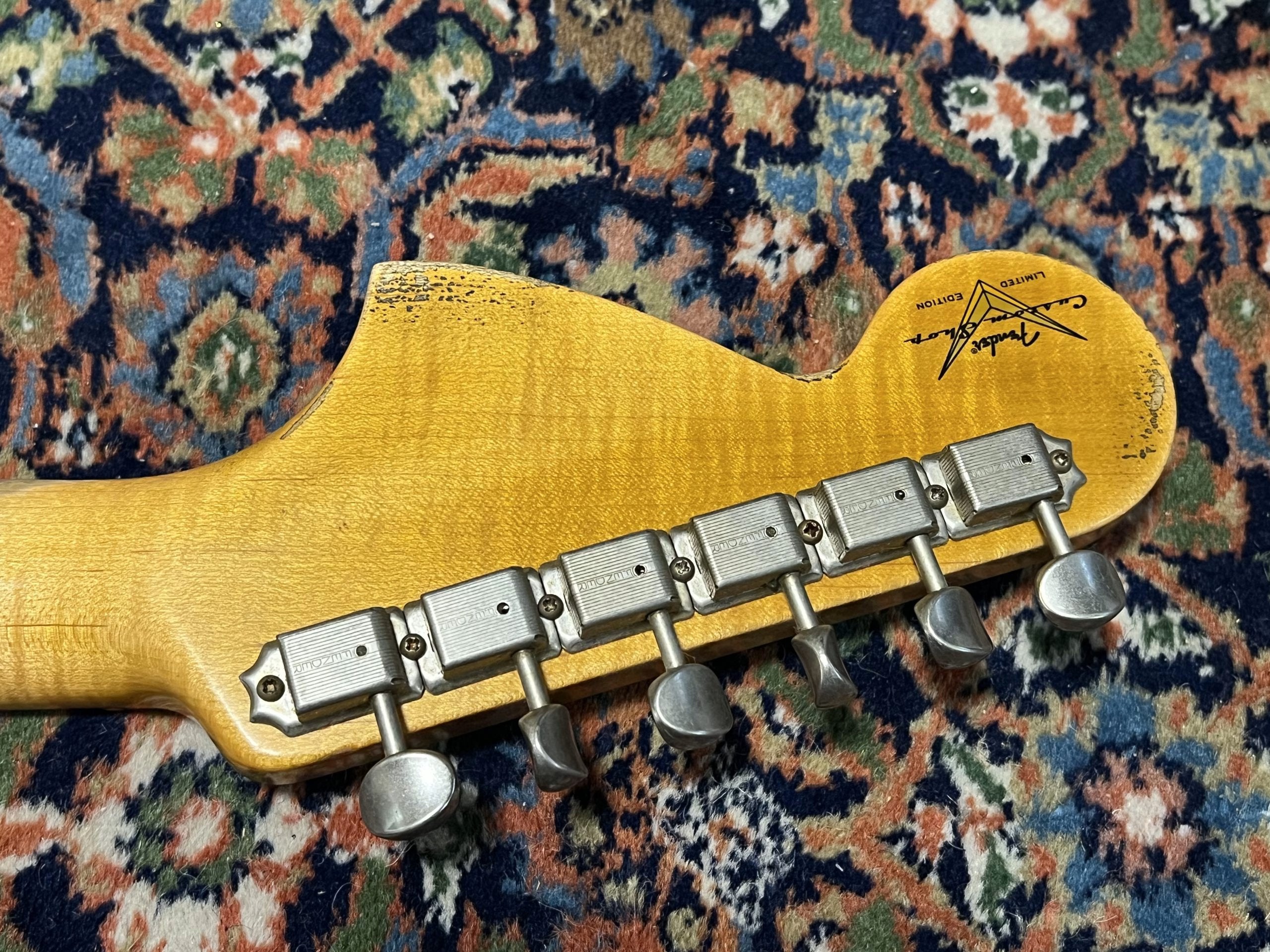 SOLD - 2019 Fender Custom Shop 66 Big Head NAMM LTD Super Heavy Relic Stratocaster Ocean Turquoise