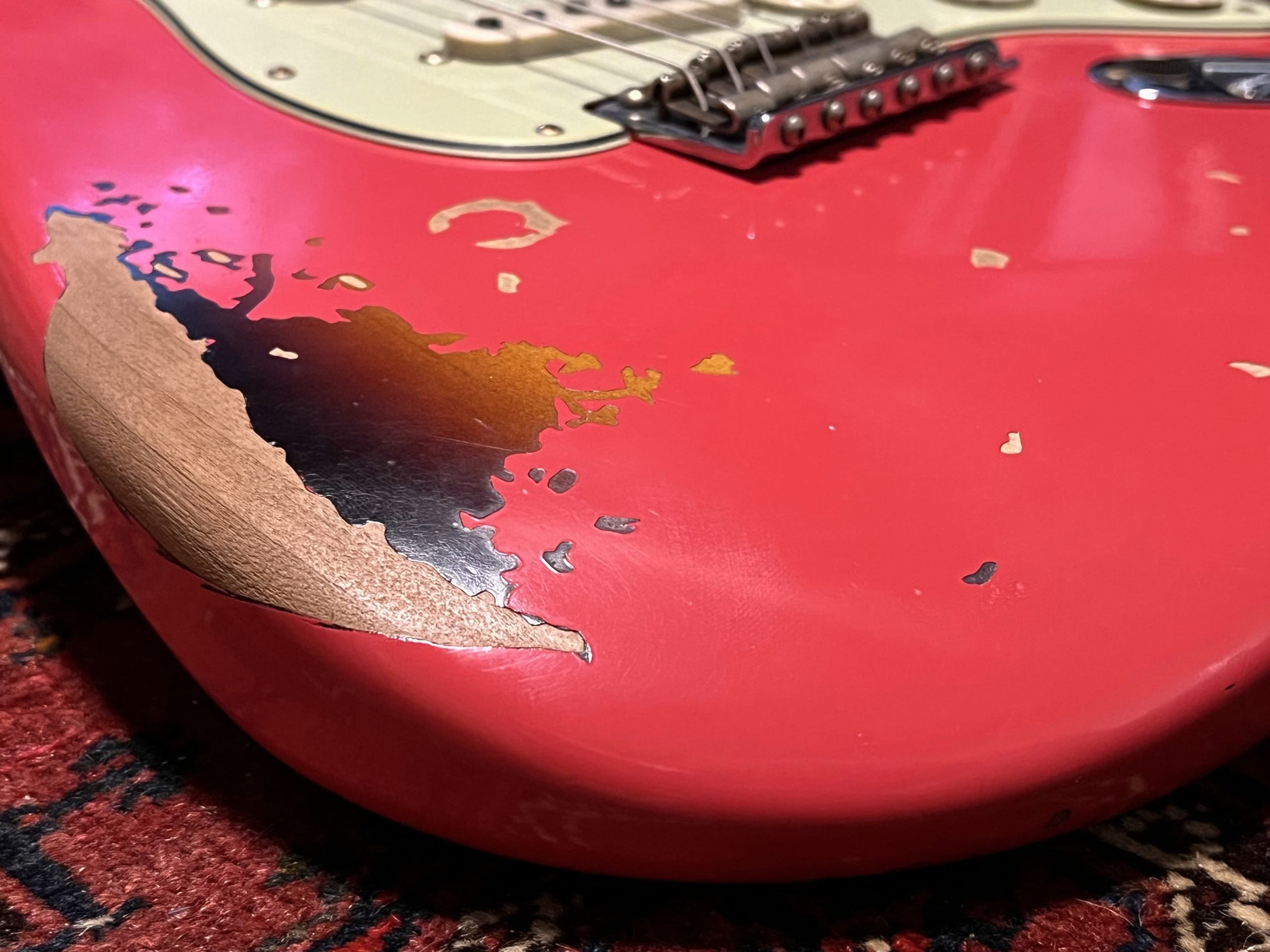 SOLD - 2023 Fender Custom Shop Michael Landau 63 Relic Stratocaster Fiesta Red over Sunburst