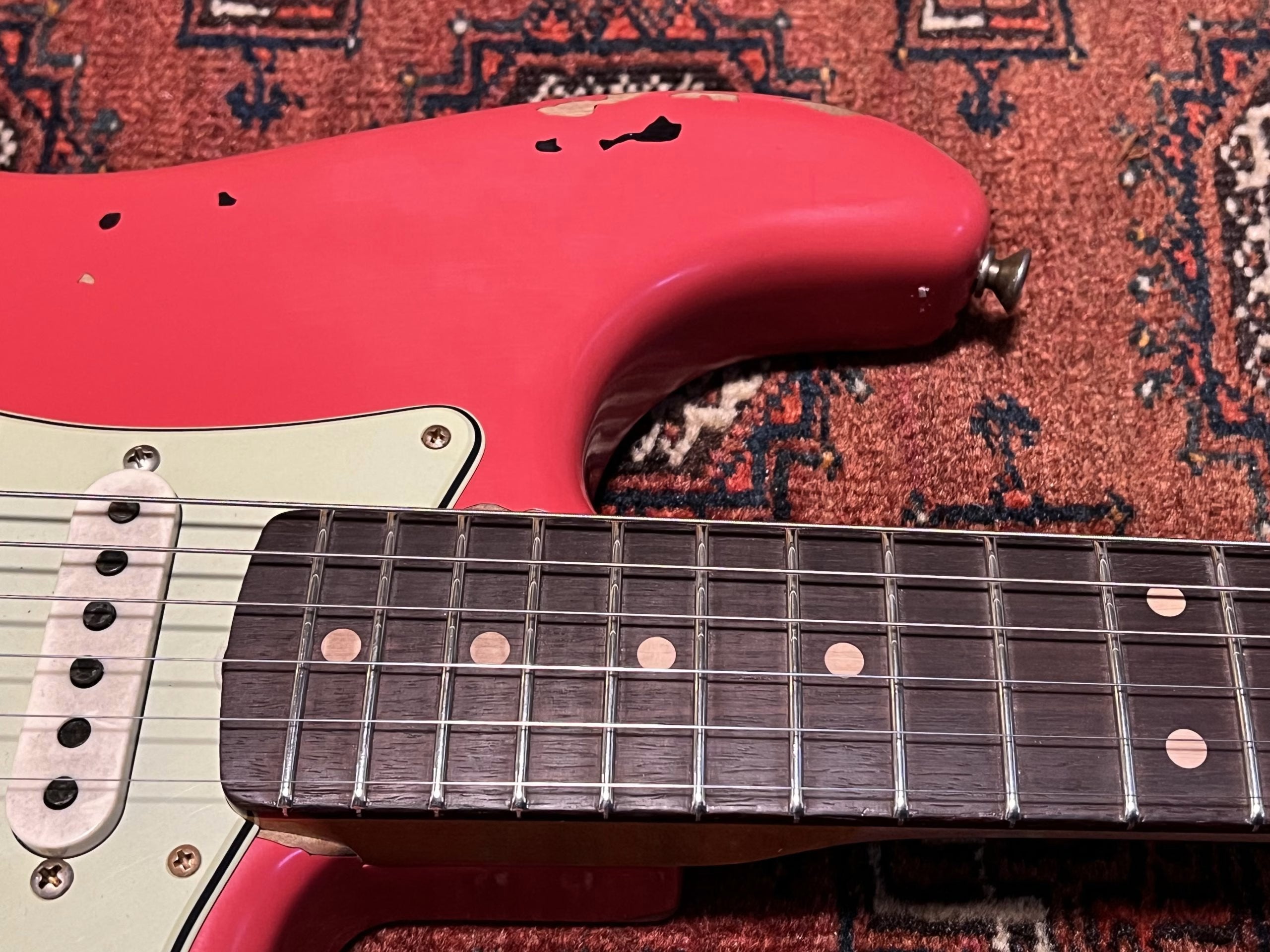 SOLD - 2023 Fender Custom Shop Michael Landau 63 Relic Stratocaster Fiesta Red over Sunburst