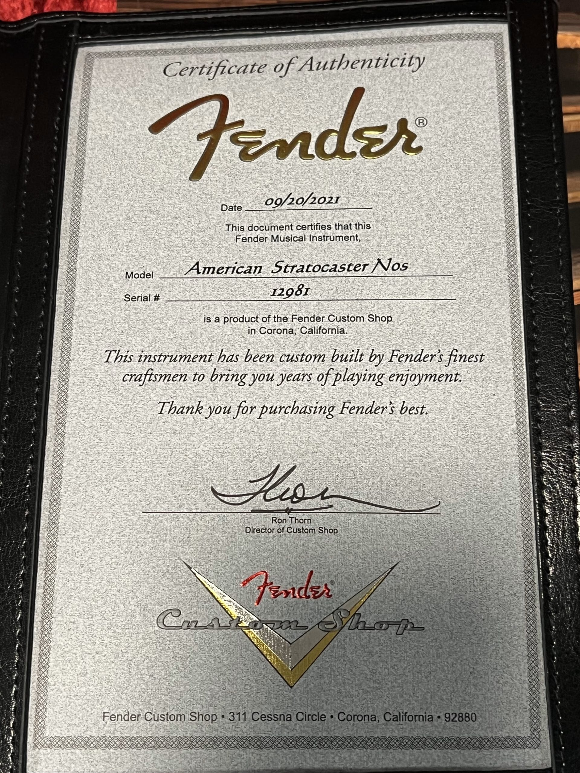 SOLD - 2021 Fender Custom Shop American Custom Stratocaster Antique Burst