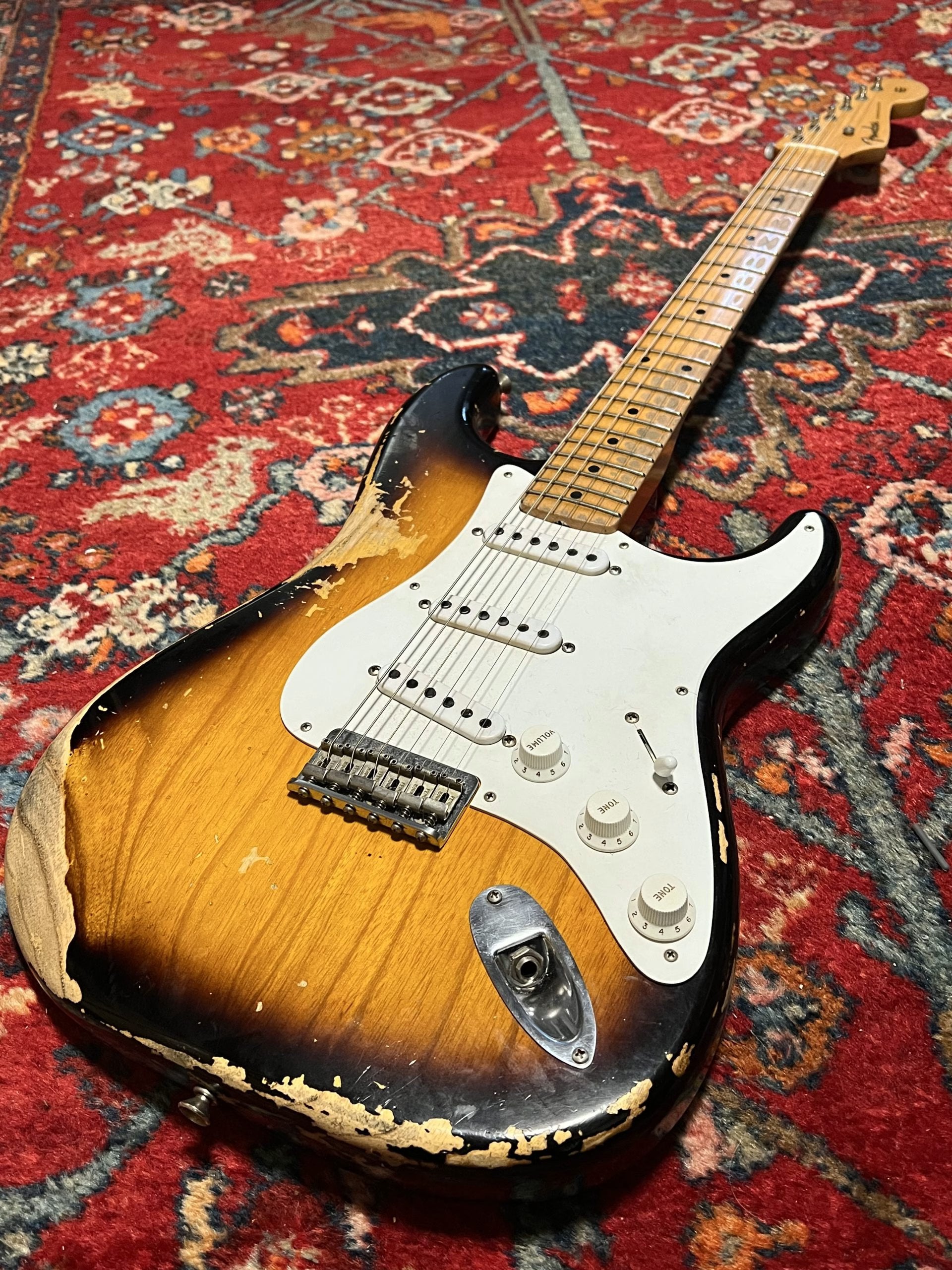 SOLD - 2019 Fender Custom Shop 55 Hardtail Heavy Relic Stratocaster Sunburst