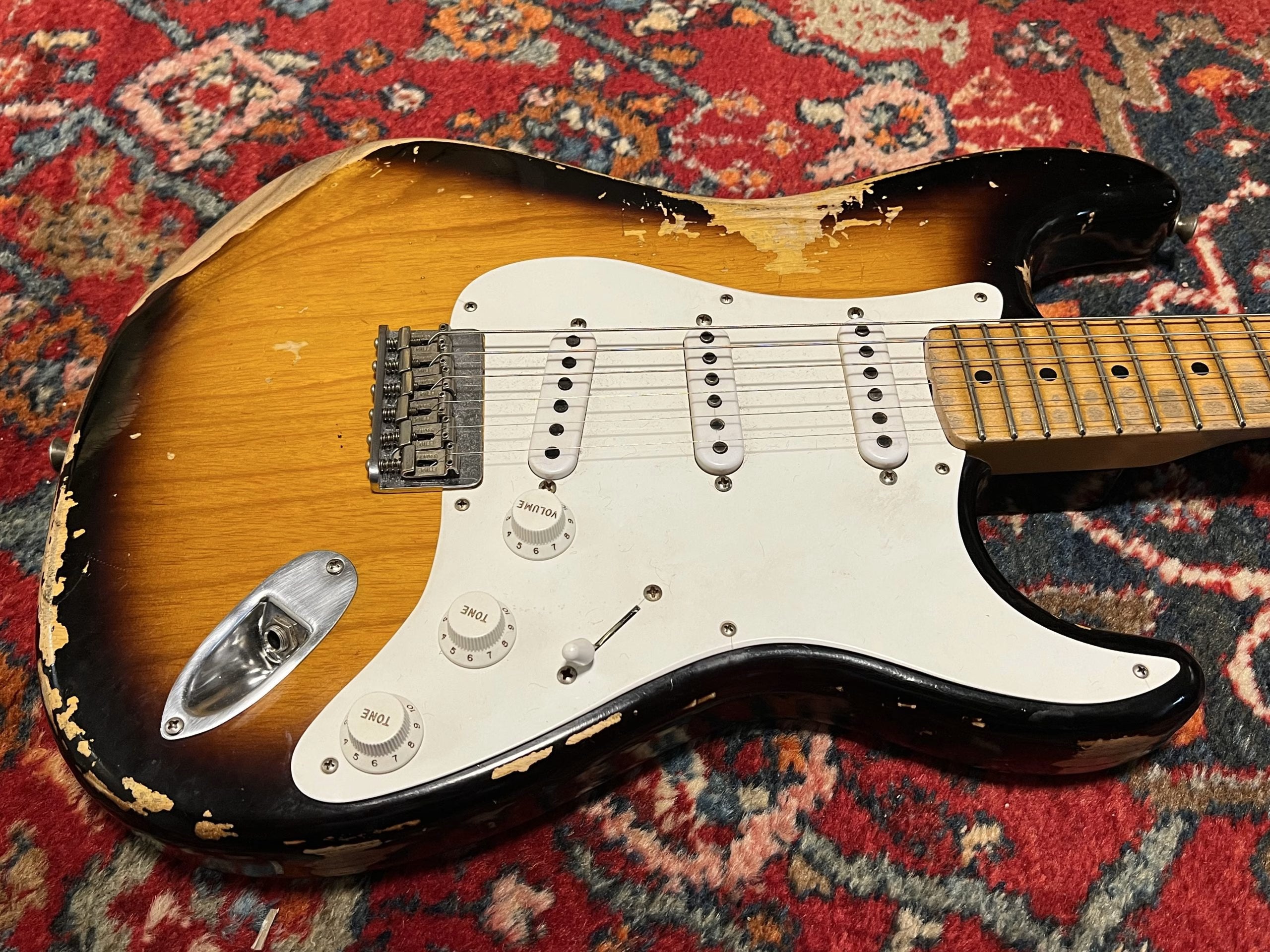 SOLD - 2019 Fender Custom Shop 55 Hardtail Heavy Relic Stratocaster Sunburst