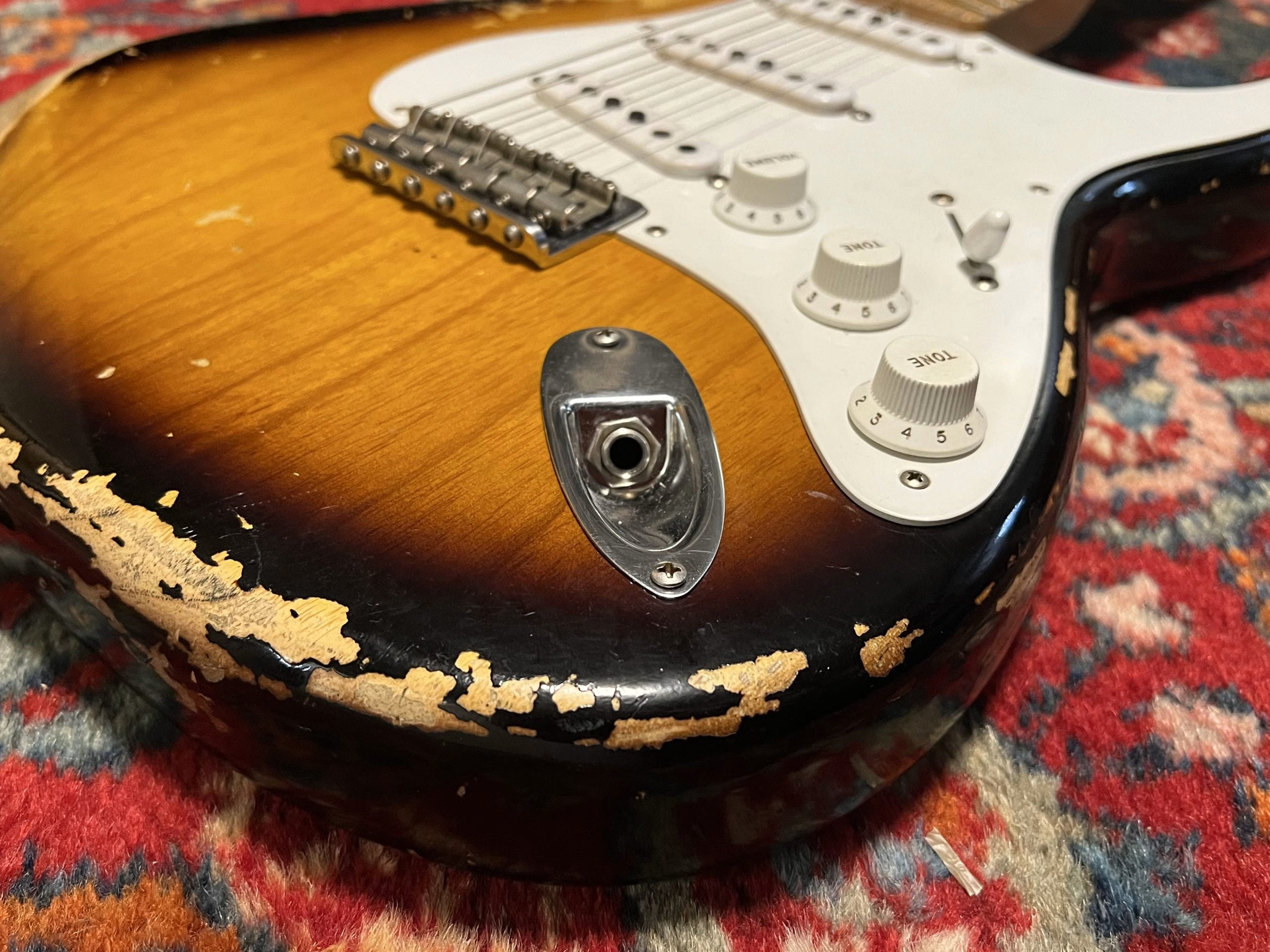 SOLD - 2019 Fender Custom Shop 55 Hardtail Heavy Relic Stratocaster Sunburst