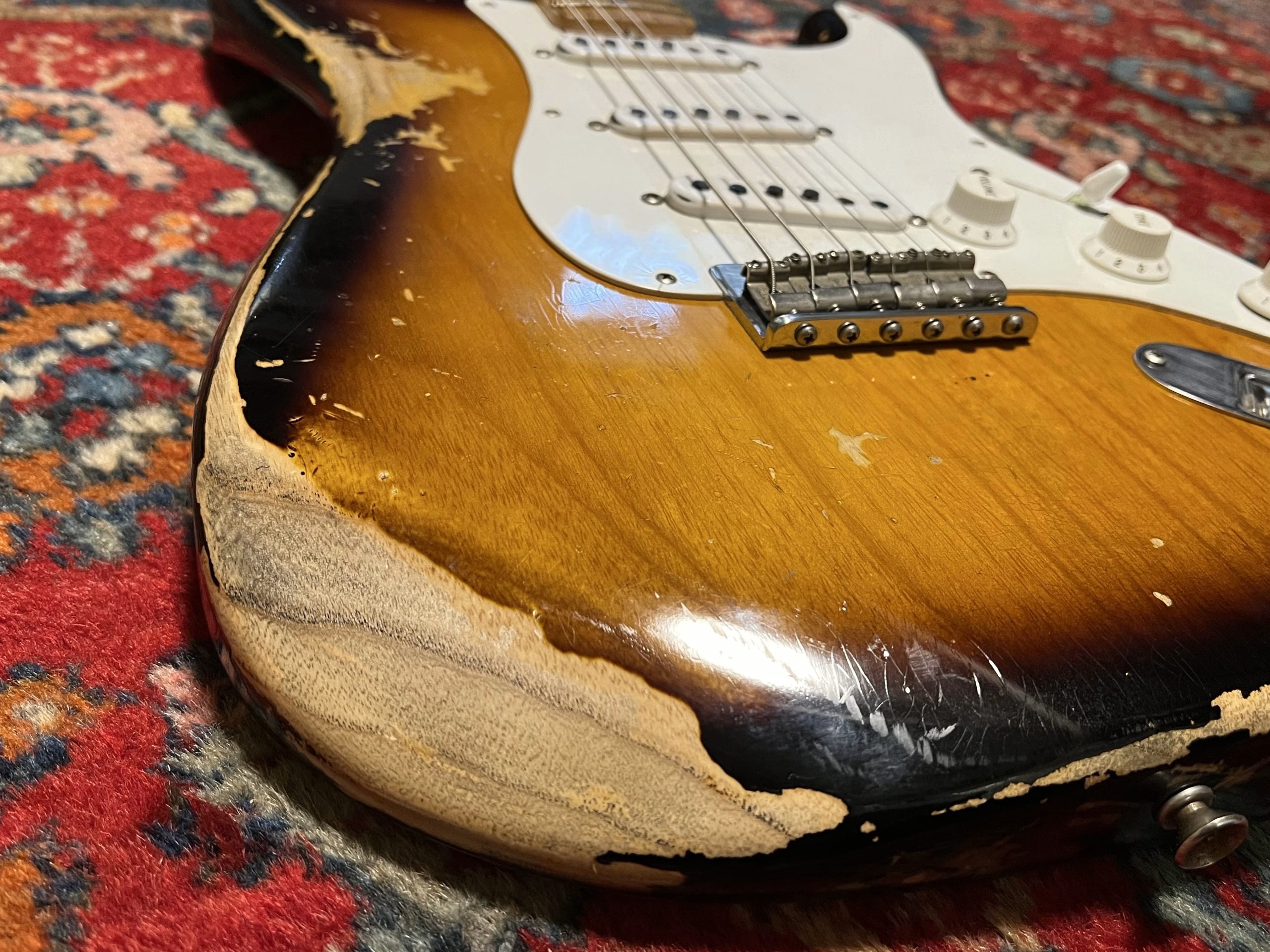 SOLD - 2019 Fender Custom Shop 55 Hardtail Heavy Relic Stratocaster Sunburst