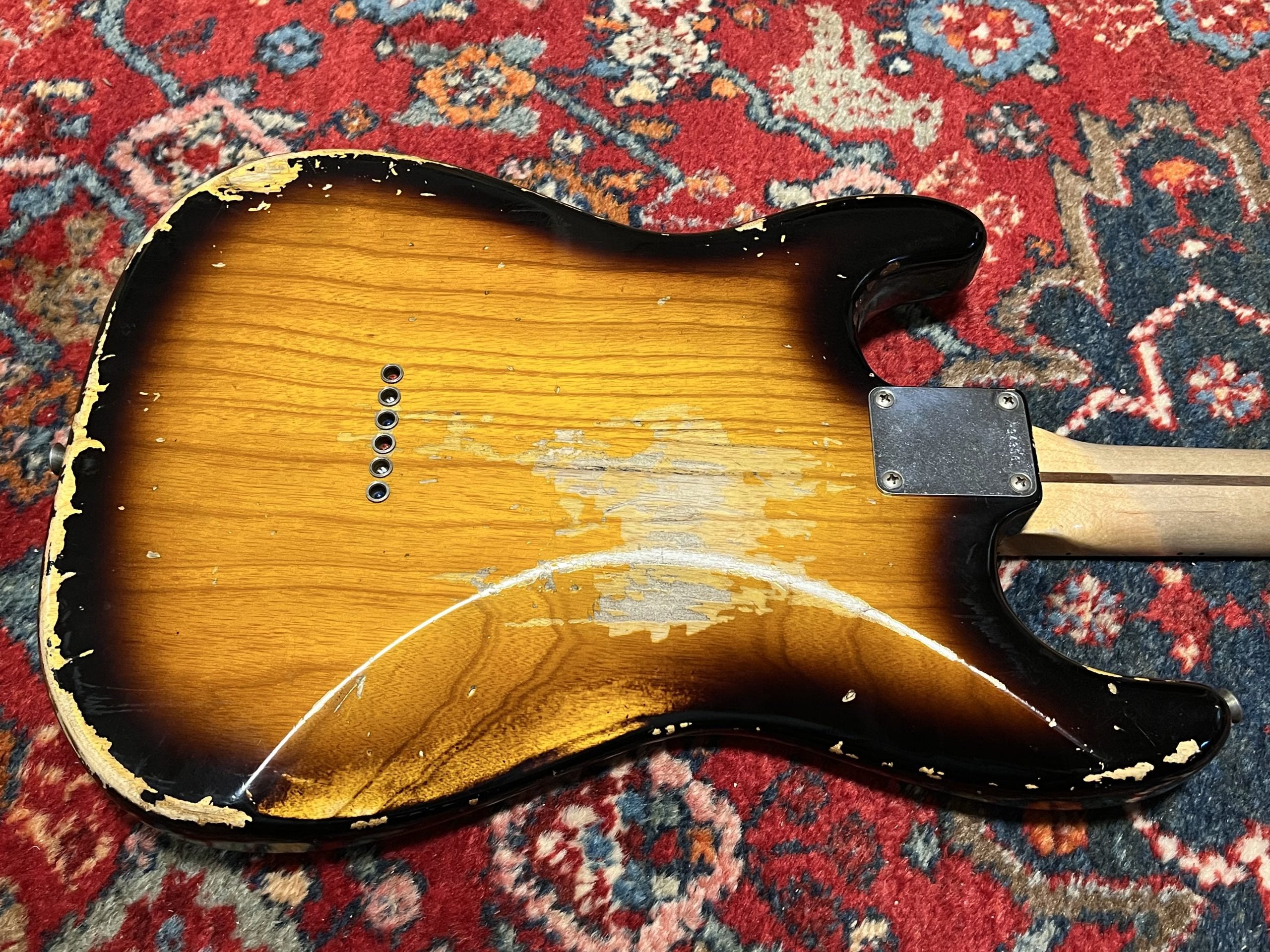 SOLD - 2019 Fender Custom Shop 55 Hardtail Heavy Relic Stratocaster Sunburst