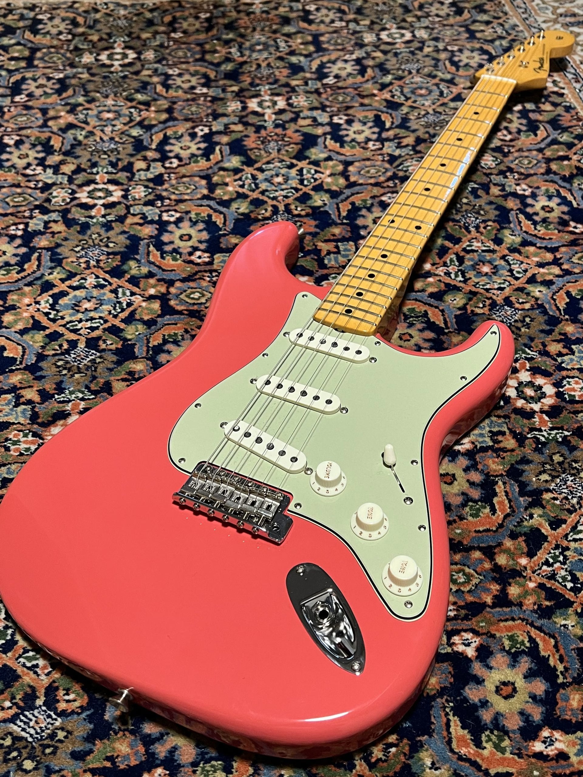 SOLD - 2023 Fender Custom Shop 60 Maple Neck NOS Stratocaster Faded Fiesta Red