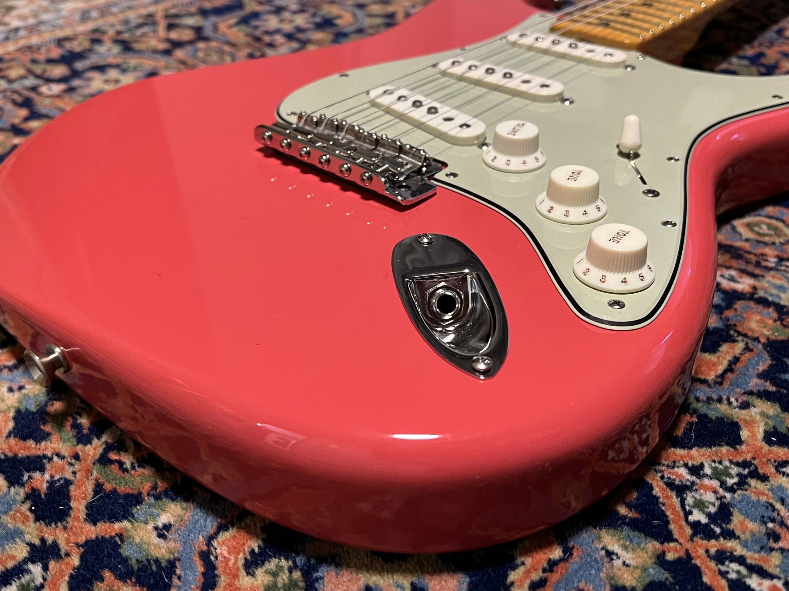 SOLD - 2023 Fender Custom Shop 60 Maple Neck NOS Stratocaster Faded Fiesta Red