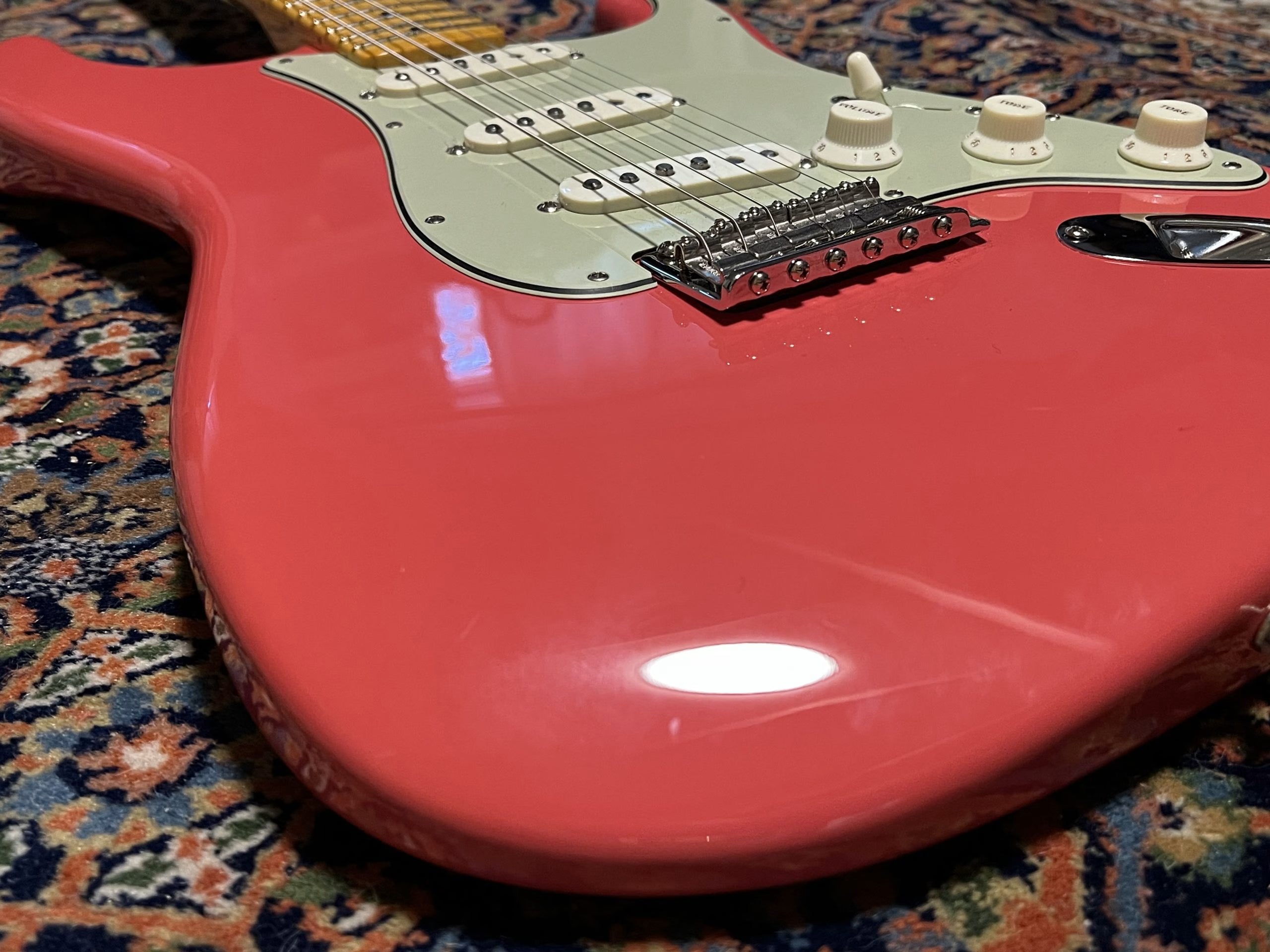 SOLD - 2023 Fender Custom Shop 60 Maple Neck NOS Stratocaster Faded Fiesta Red