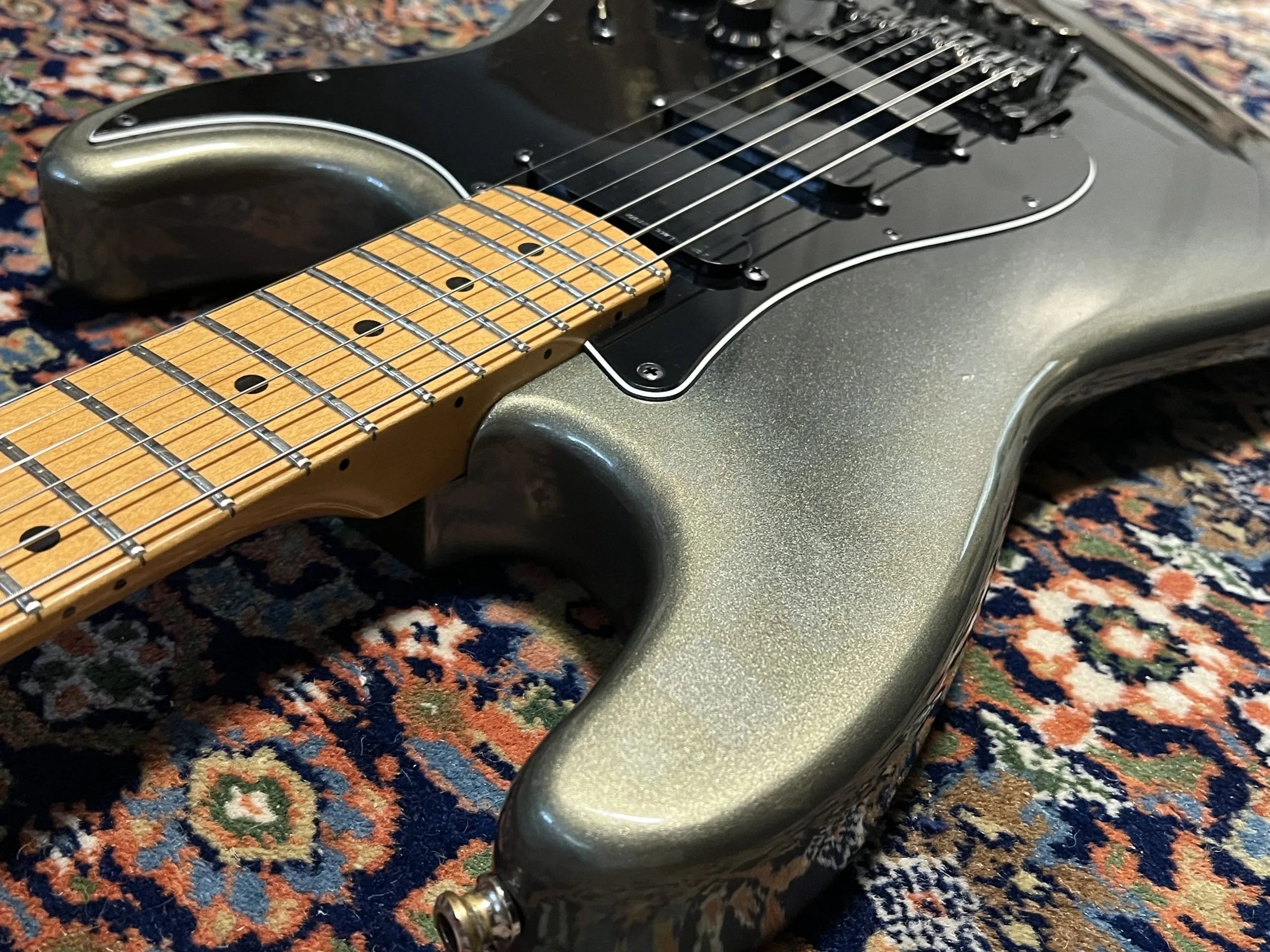 SOLD - 1989 Fender Custom Shop HM Floyd Rose Stratocaster Black Pearl Dust