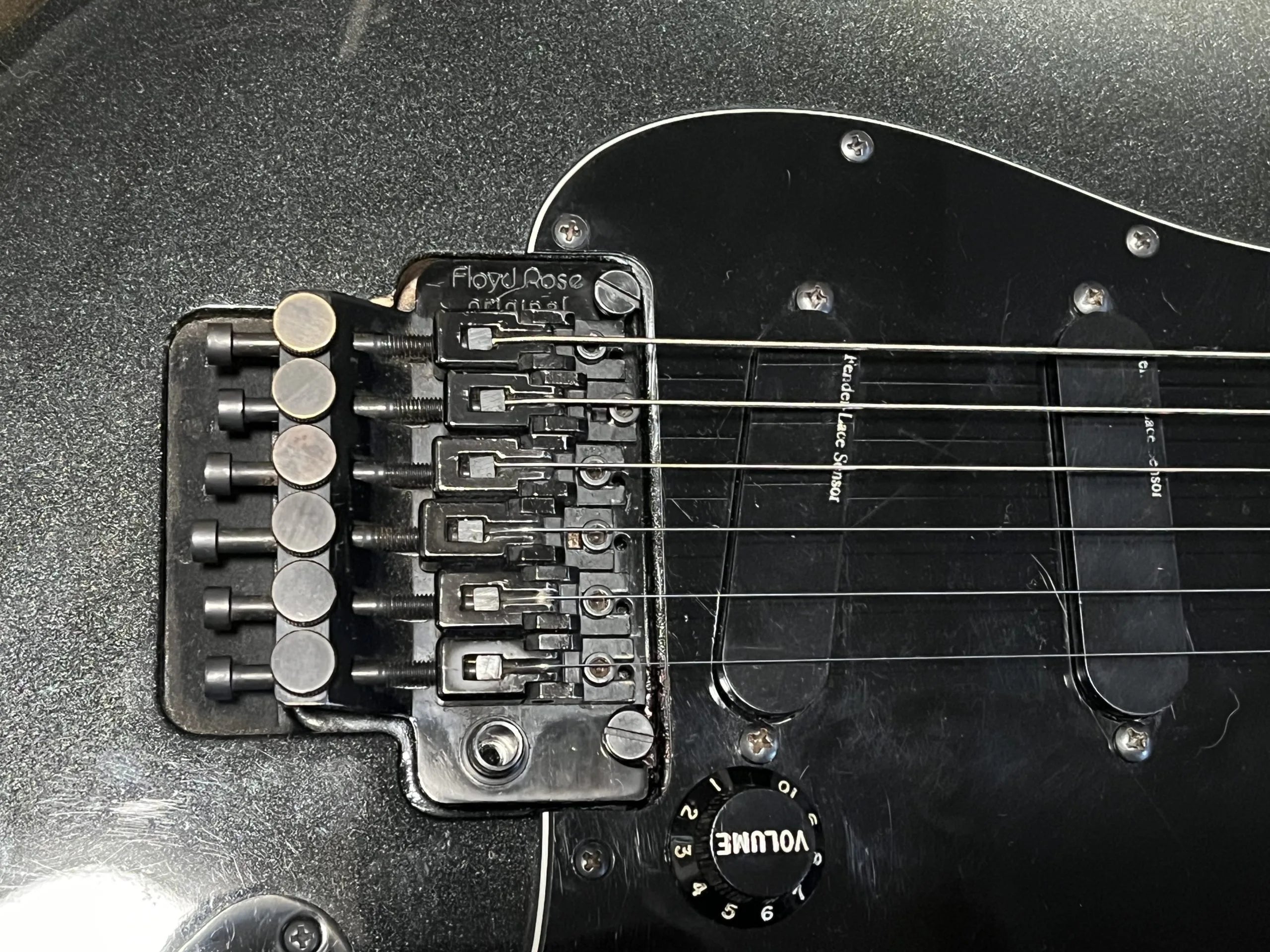 SOLD - 1989 Fender Custom Shop HM Floyd Rose Stratocaster Black Pearl Dust