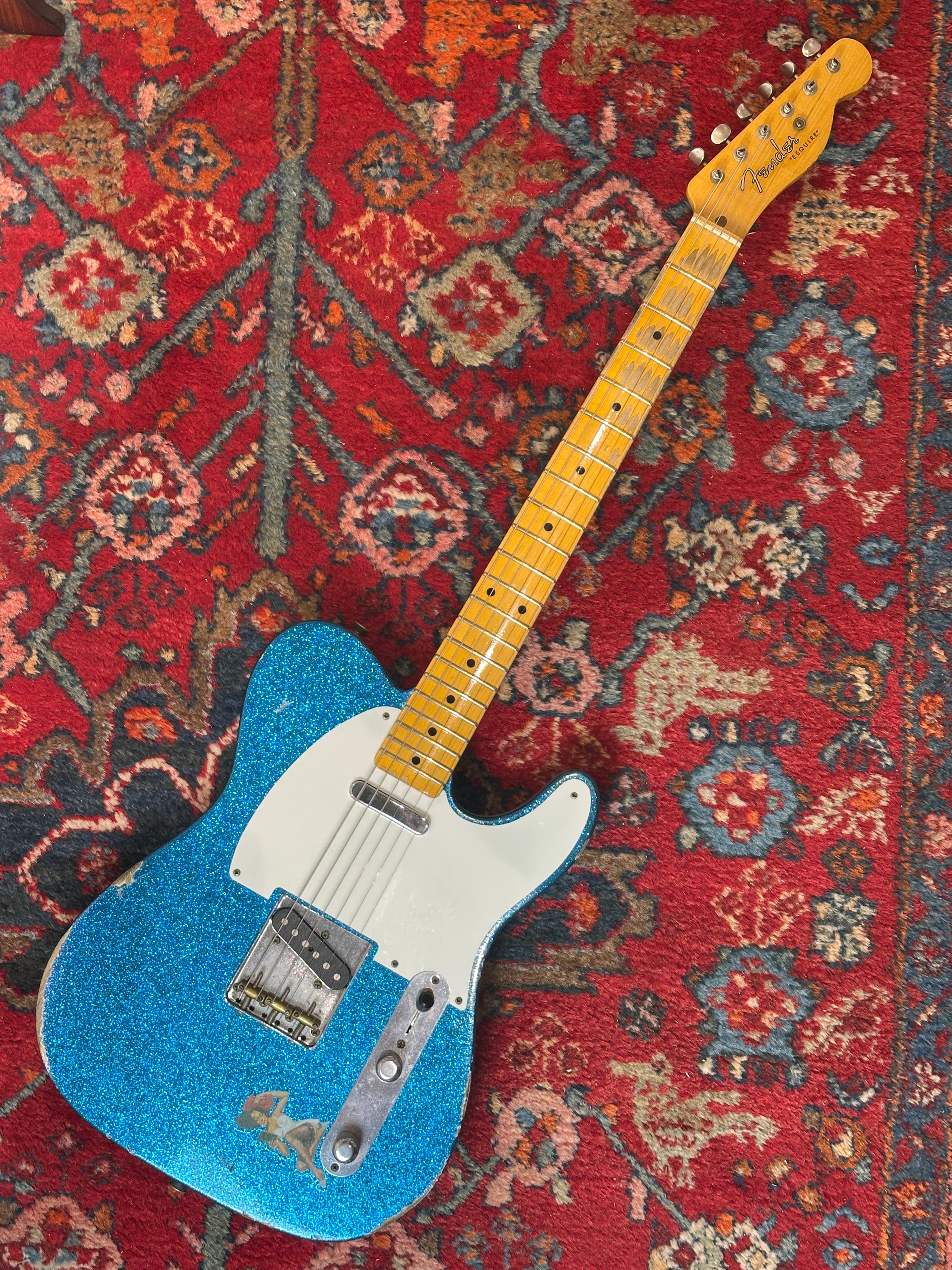 Fender Custom Shop ’55 Double Esquire LTD Relic 2015 Aged Sparkle Blue