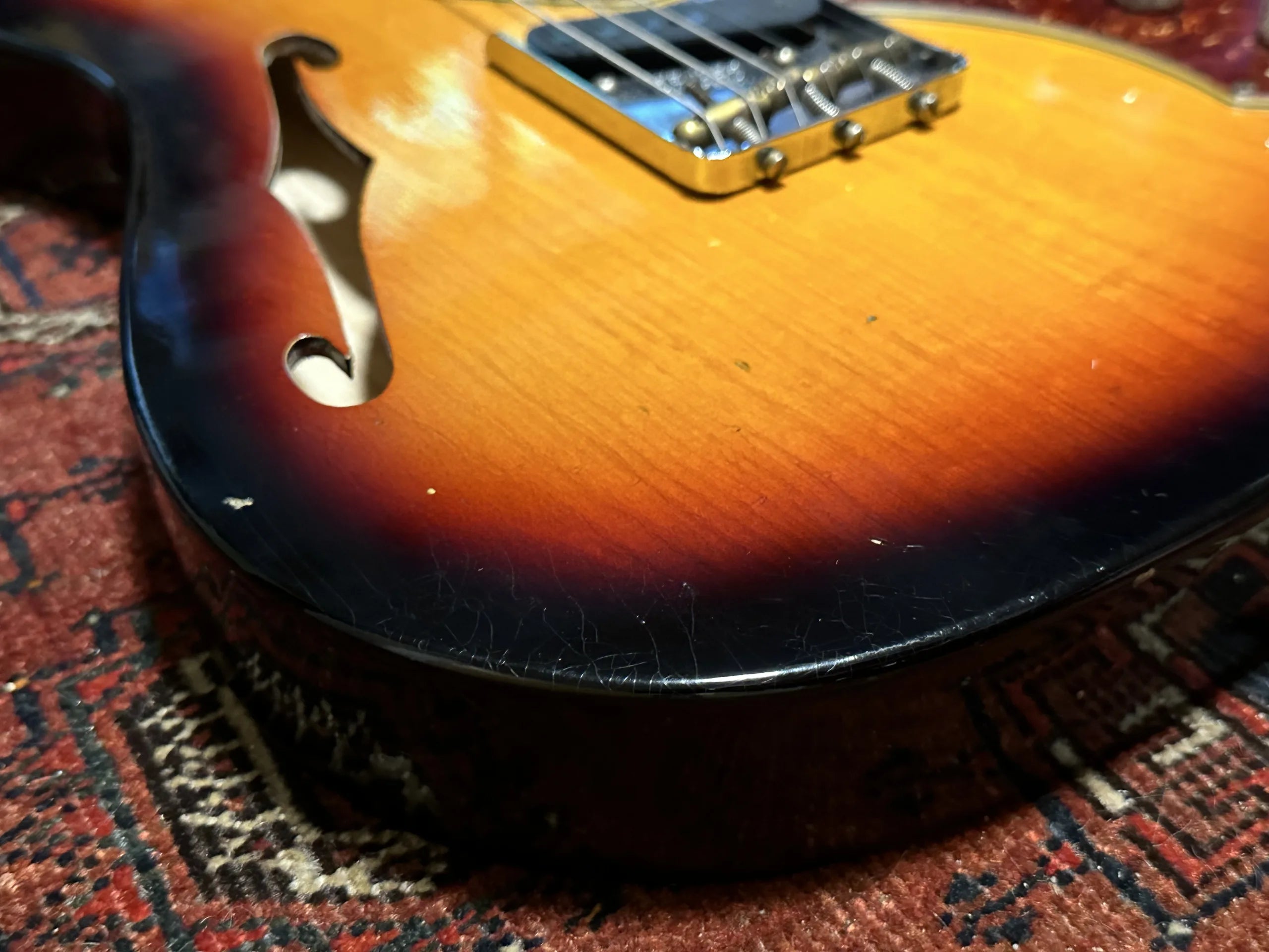 SOLD - 2020 Fender Custom Shop Telecaster Thinline '60s LTD Journeyman Sunburst