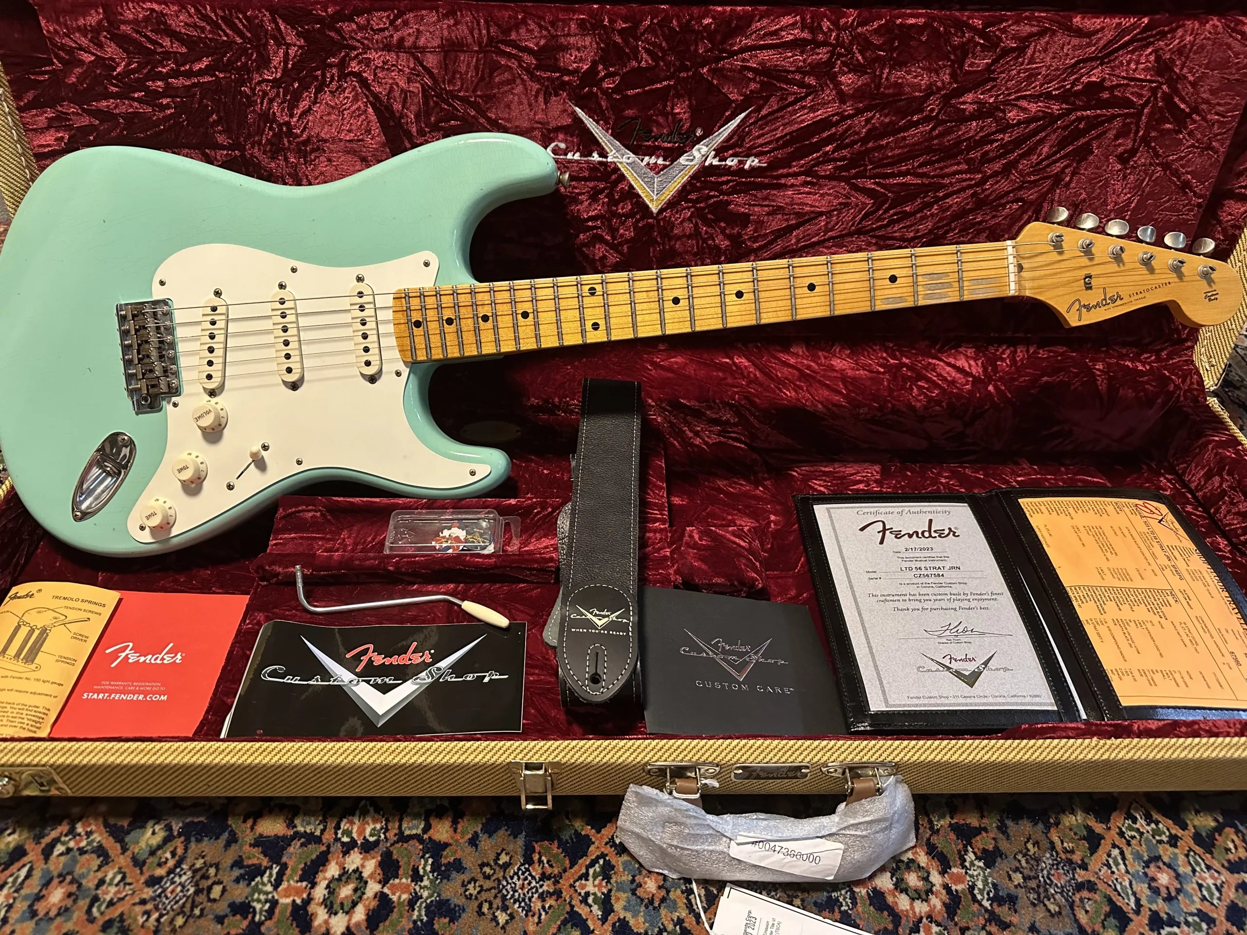 SOLD - 2023 Fender Custom Shop '56 LTD Journeyman Stratocaster Seafoam Green
