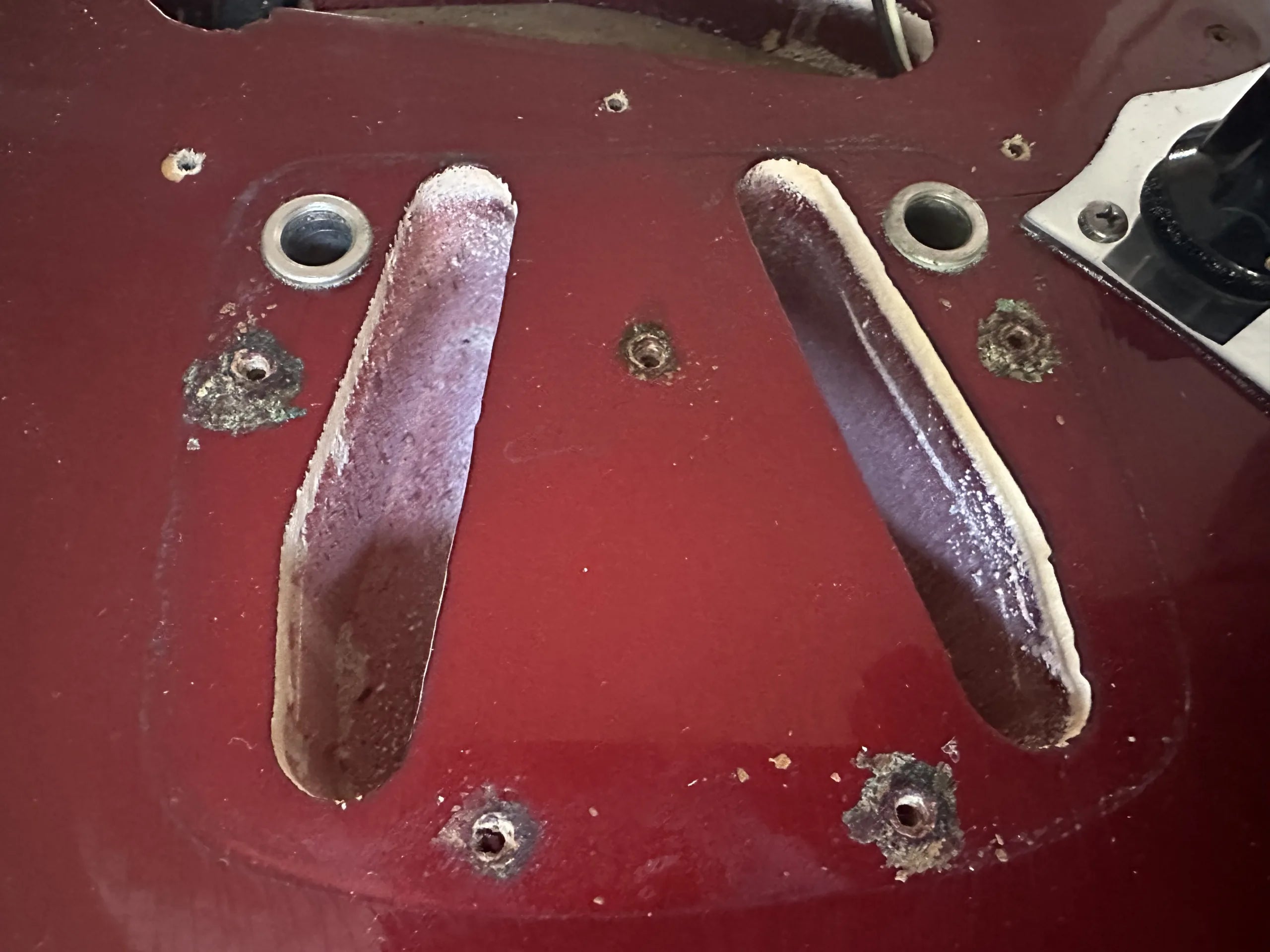 SOLD - 1974 Fender Competition Mustang Candy Apple Red