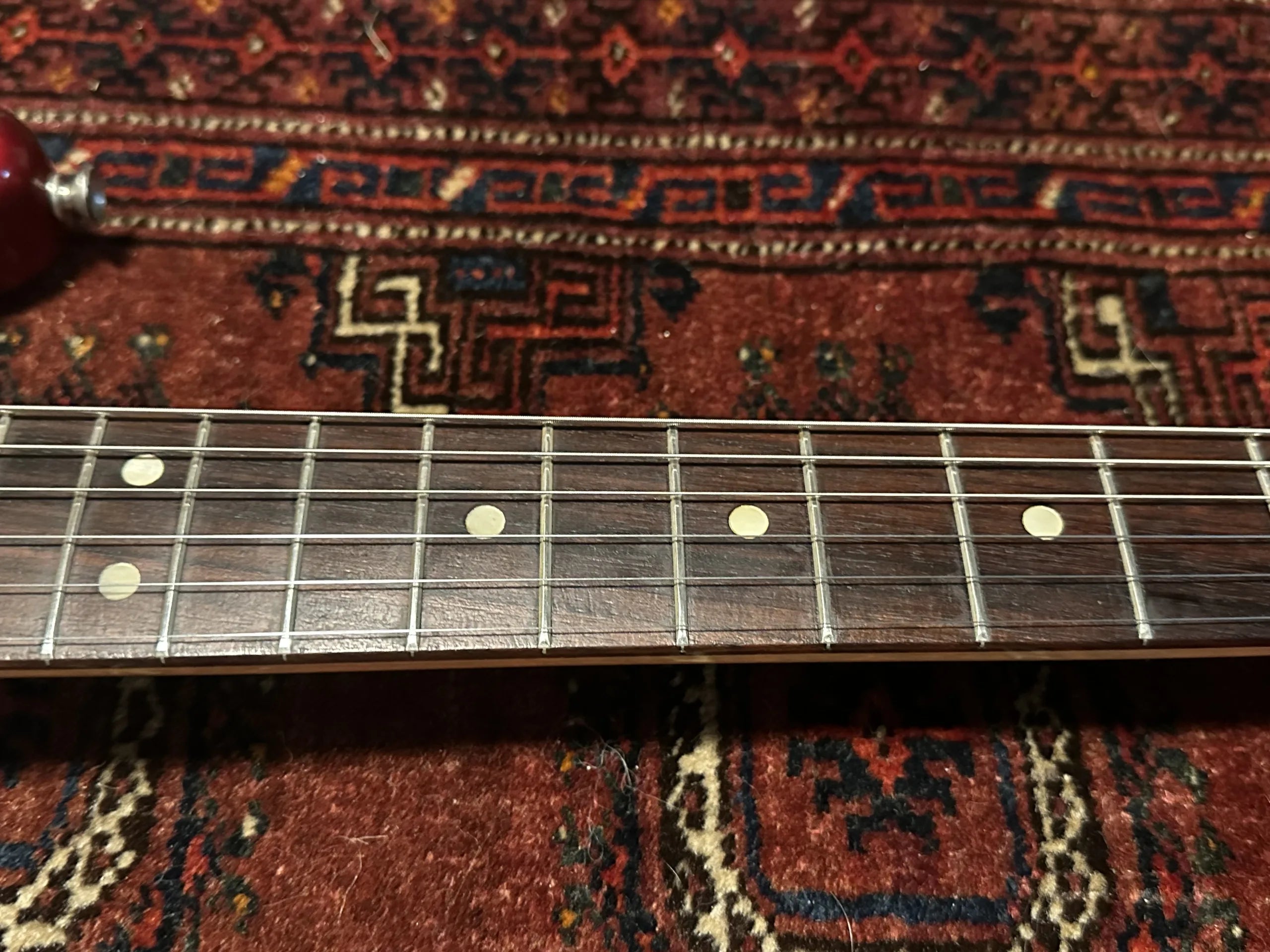 SOLD - 1974 Fender Competition Mustang Candy Apple Red