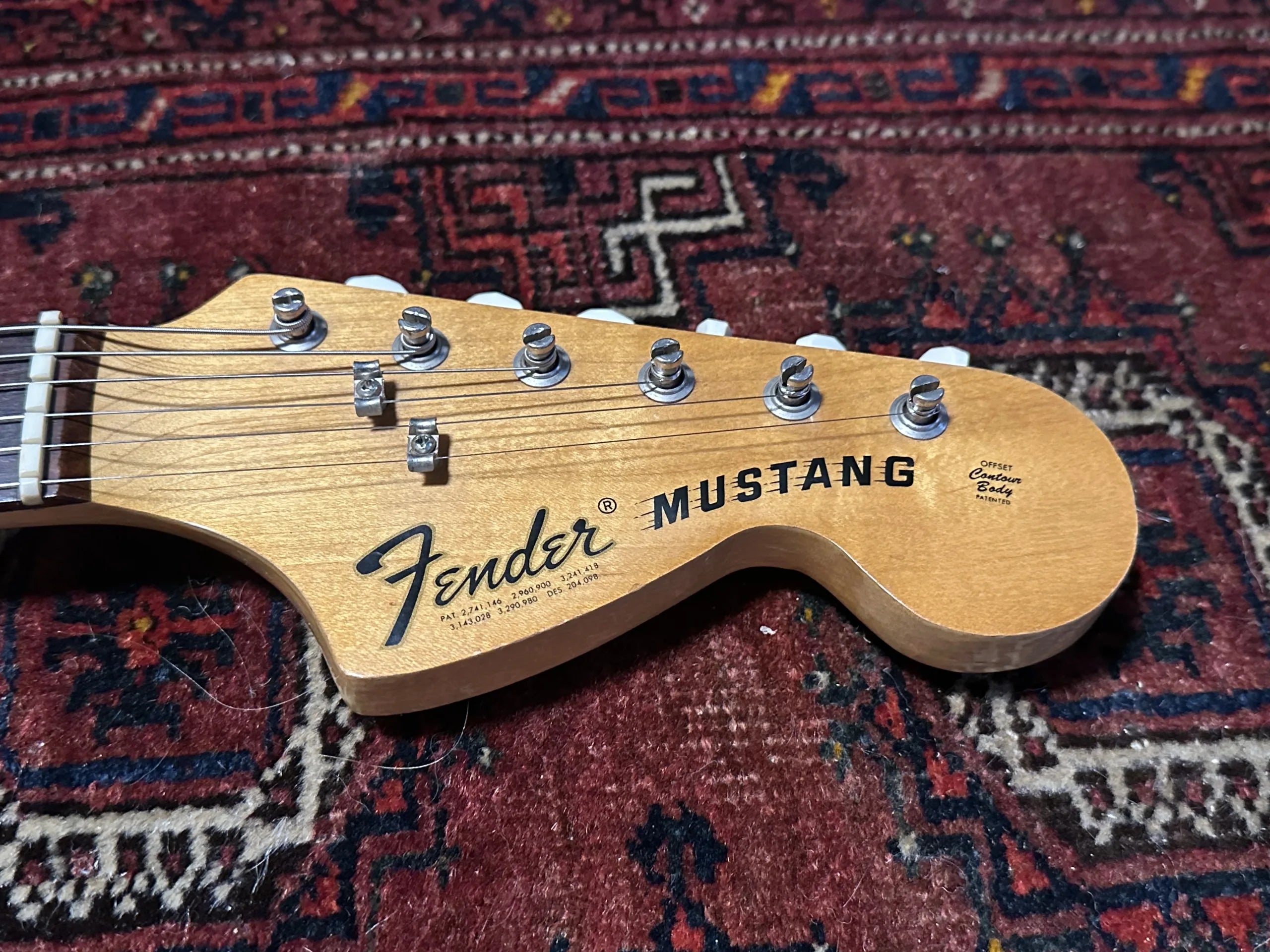 SOLD - 1974 Fender Competition Mustang Candy Apple Red