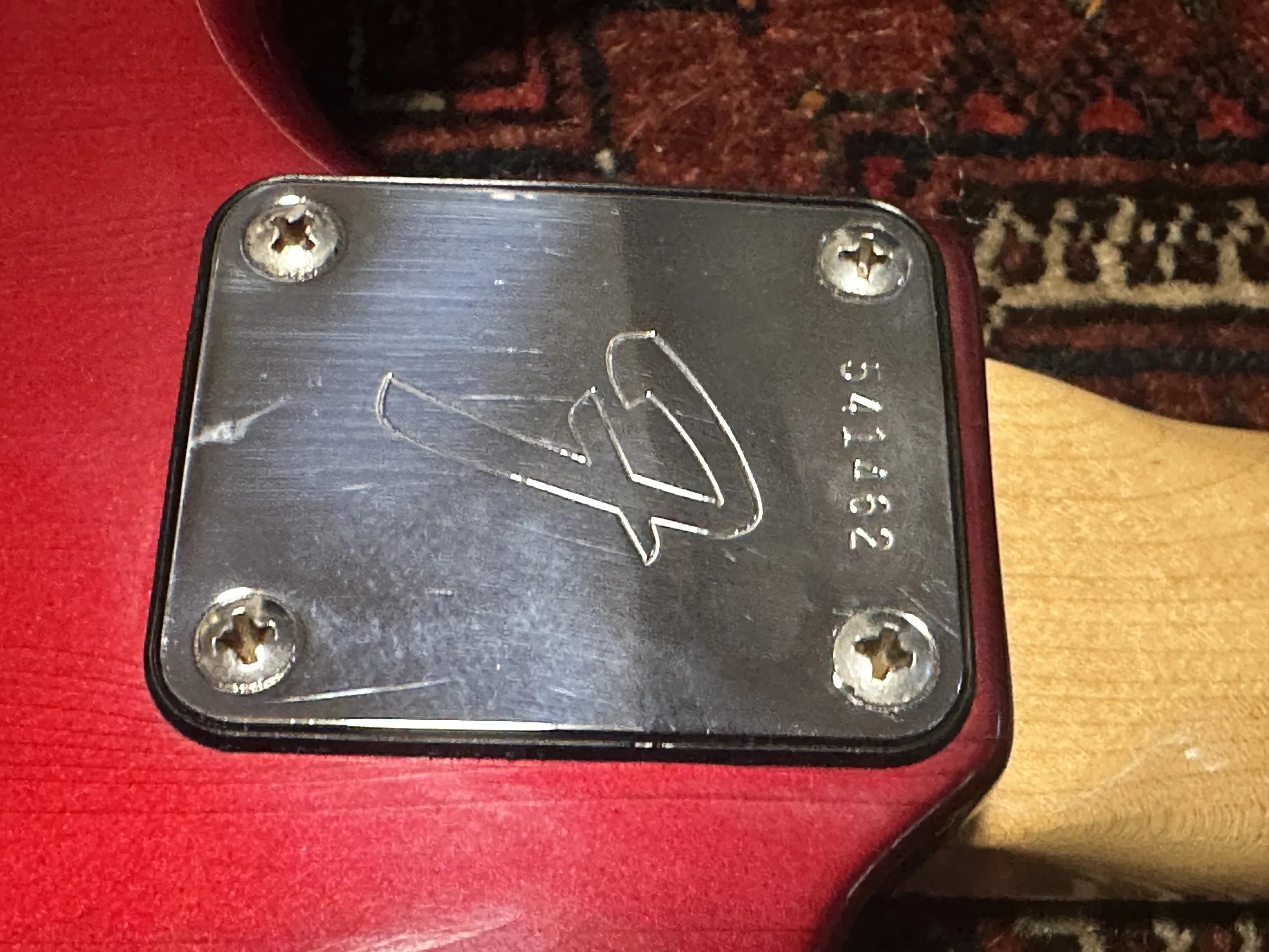 SOLD - 1974 Fender Competition Mustang Candy Apple Red