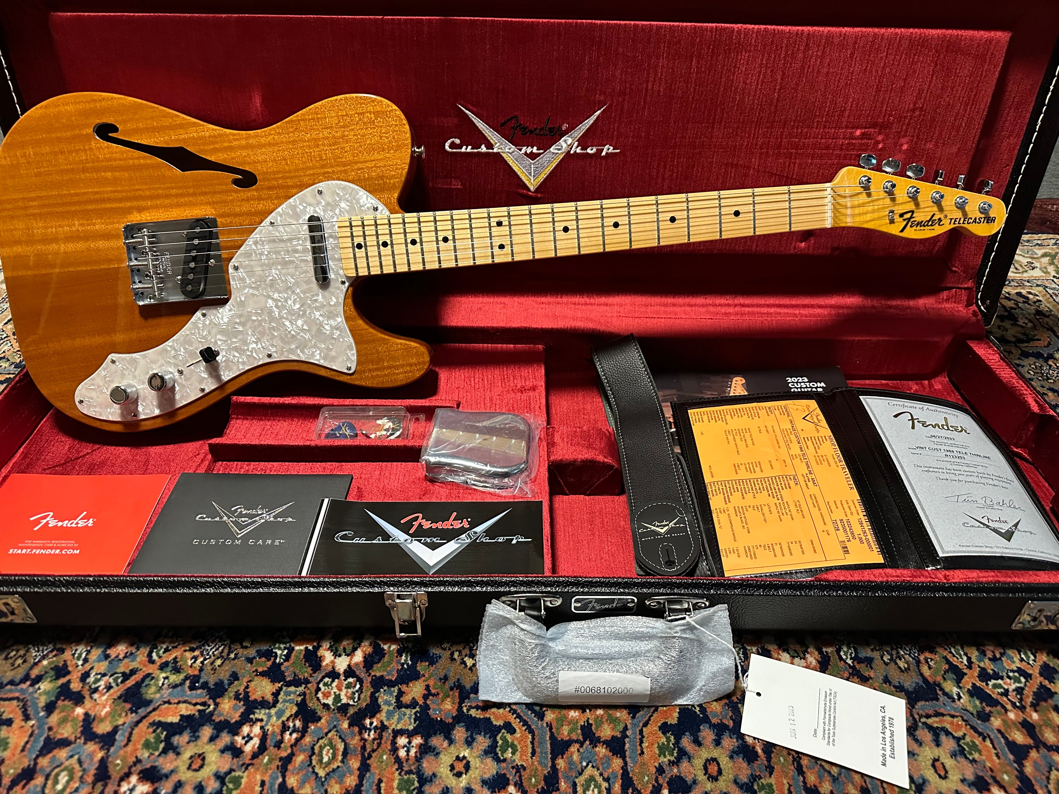 Fender Custom Shop ’68 Vintage Custom Thinline Telecaster 2023 Aged Natural