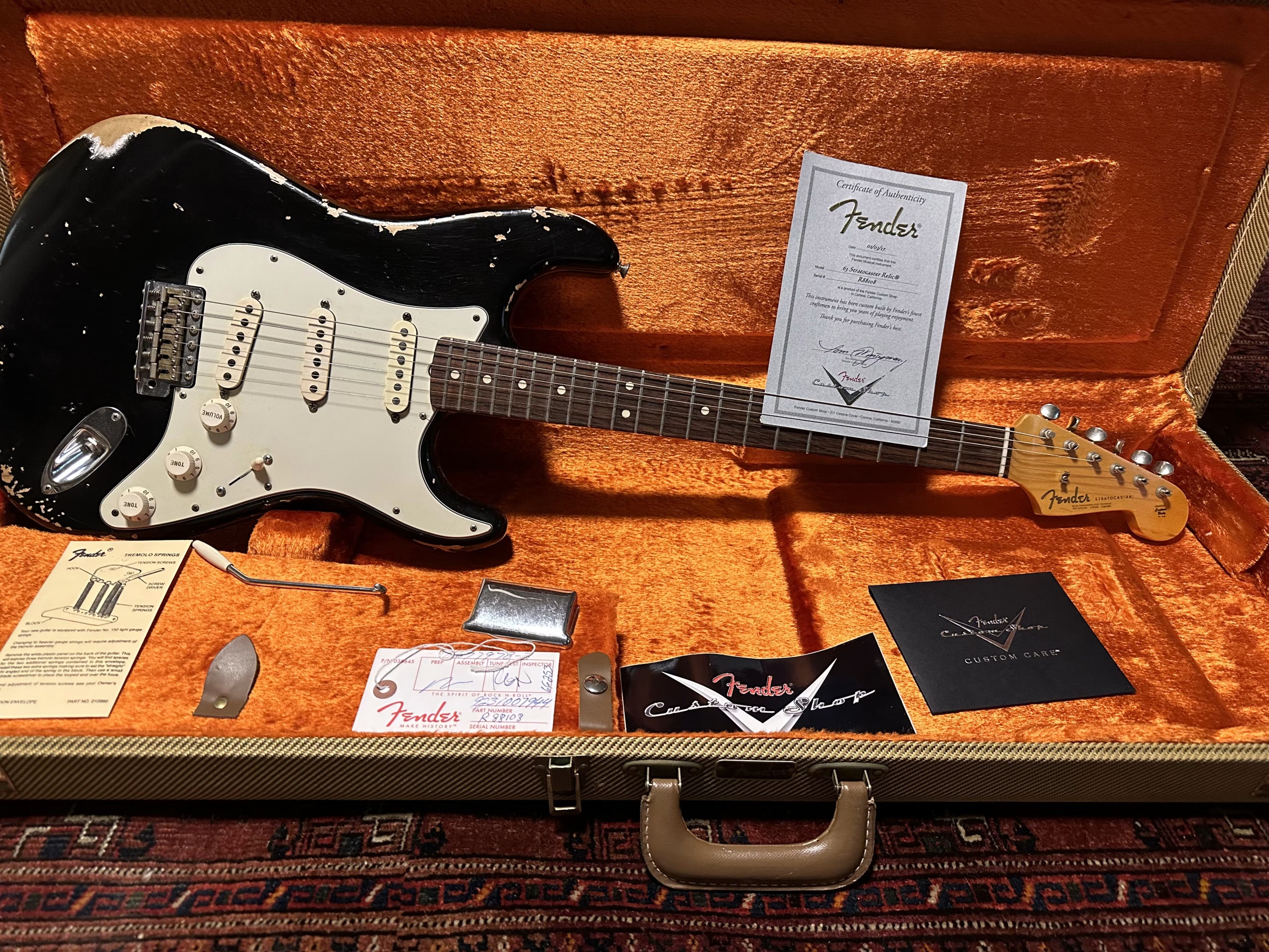 Fender Custom Shop '63 Relic Josefina Campos pickups Stratocaster 2017 Black