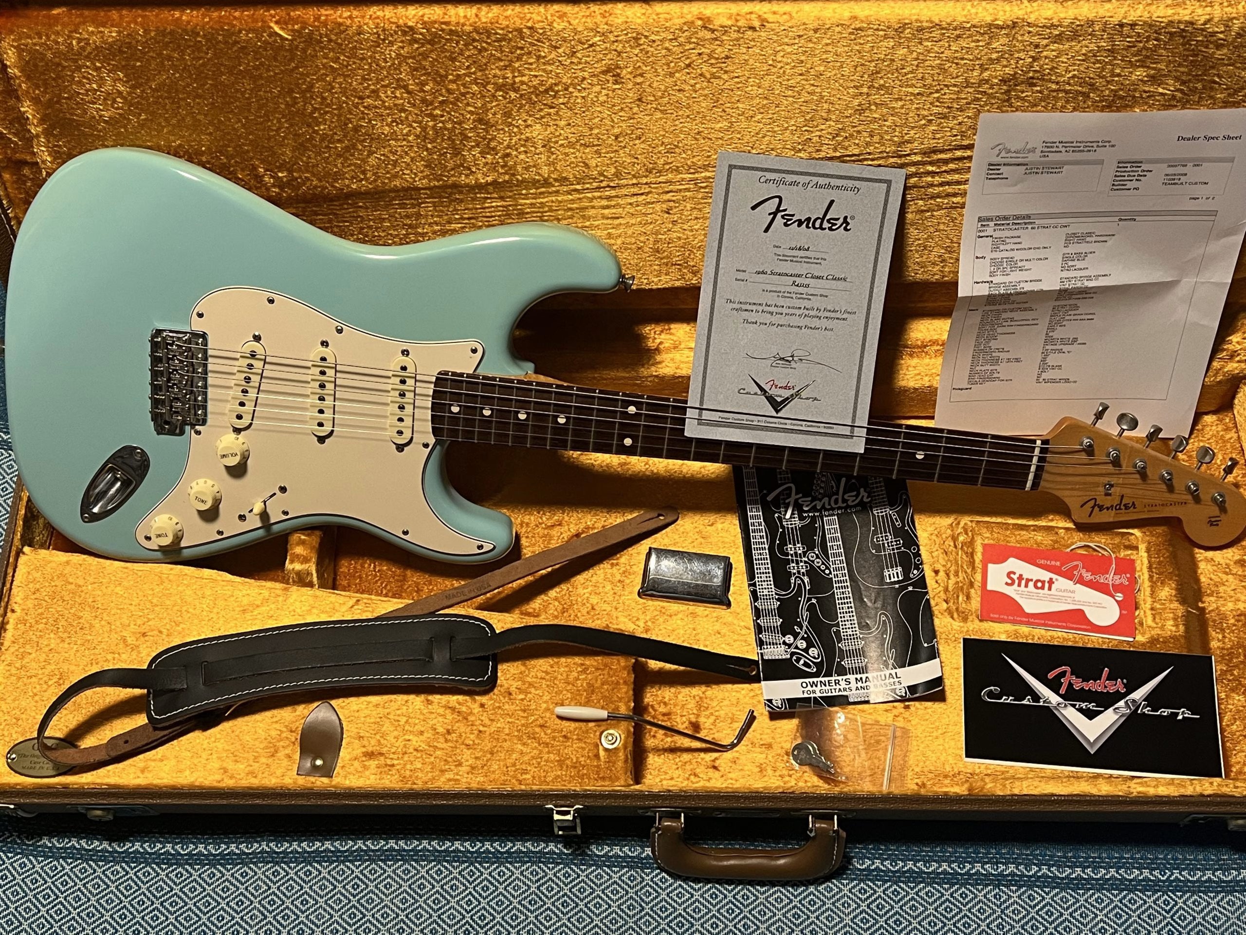 SOLD - 2008 Custom Shop 60s Closet Classic Daphne Blue