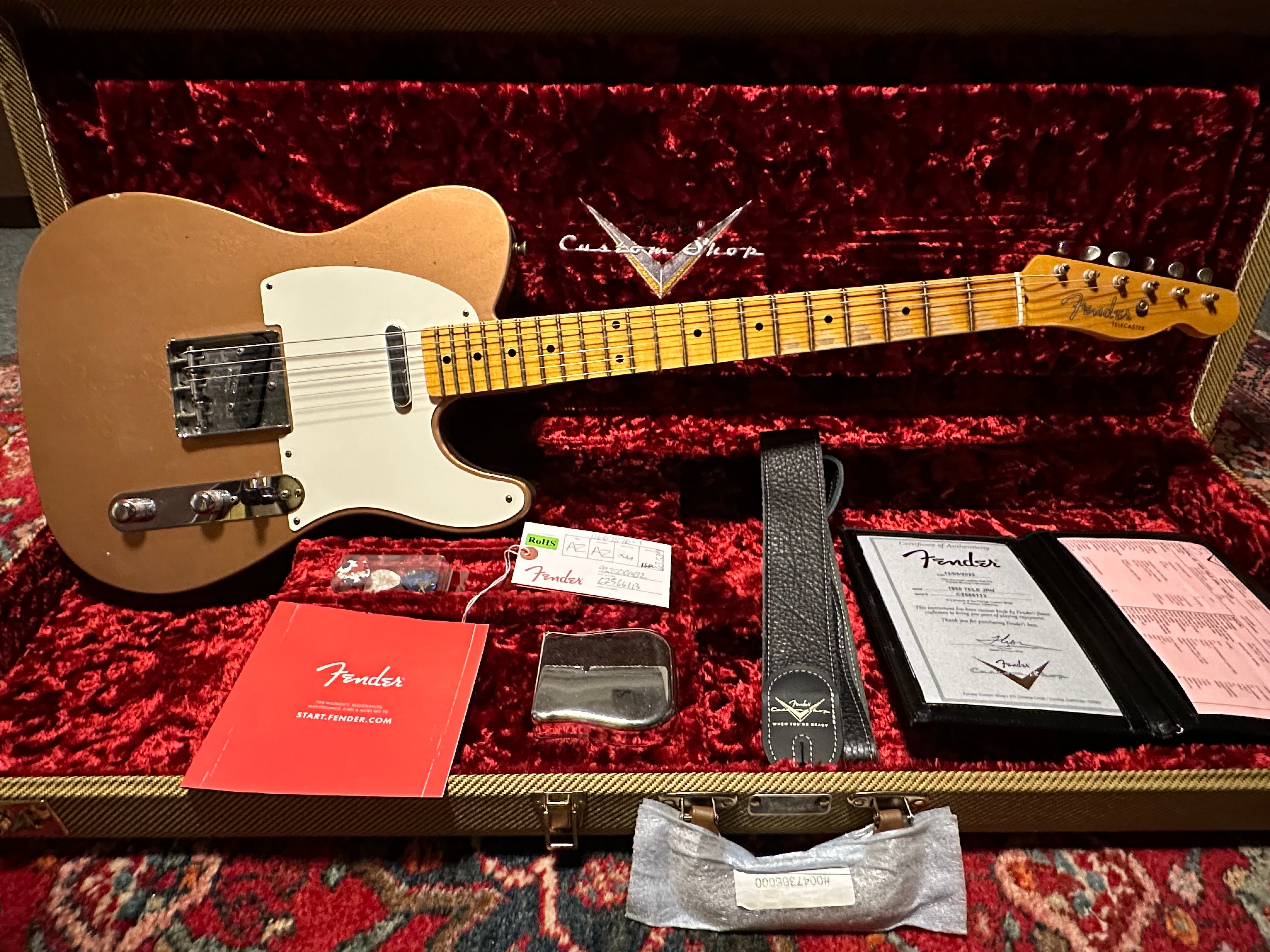 SOLD – 2022 Fender Custom Shop ’55 Journeyman Telecaster Aged Copper