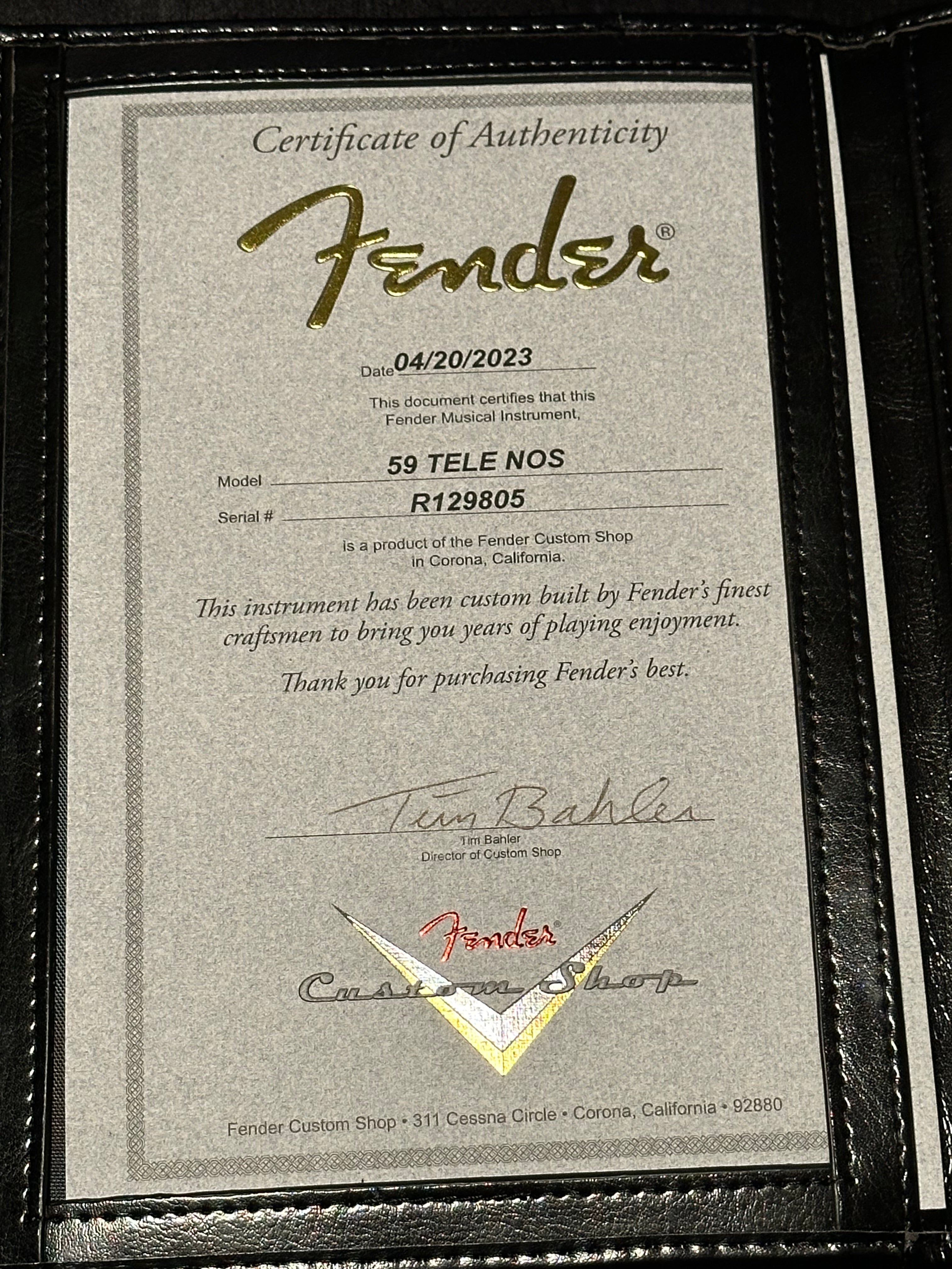 Fender Custom Shop ’59 NOS Telecaster 2023 Midnight Purple