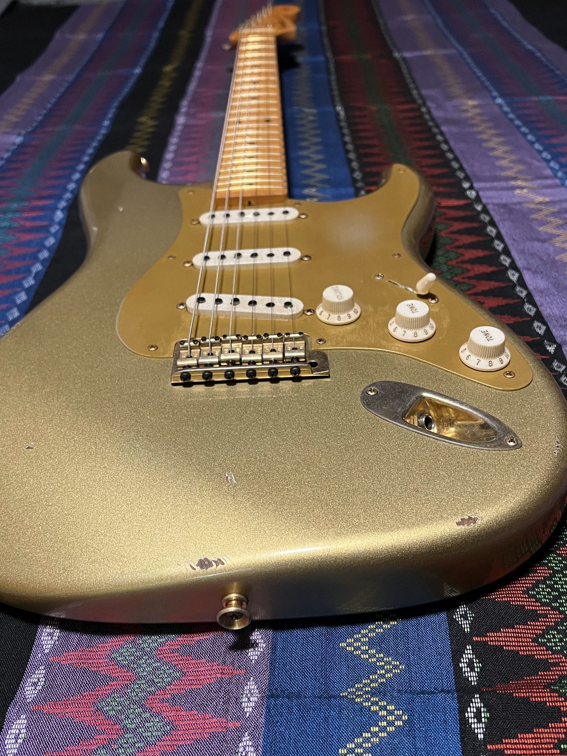 SOLD - 2004 Custom Shop 50th Anniversary 56 Limited Relic Stratocaster Aztec Gold